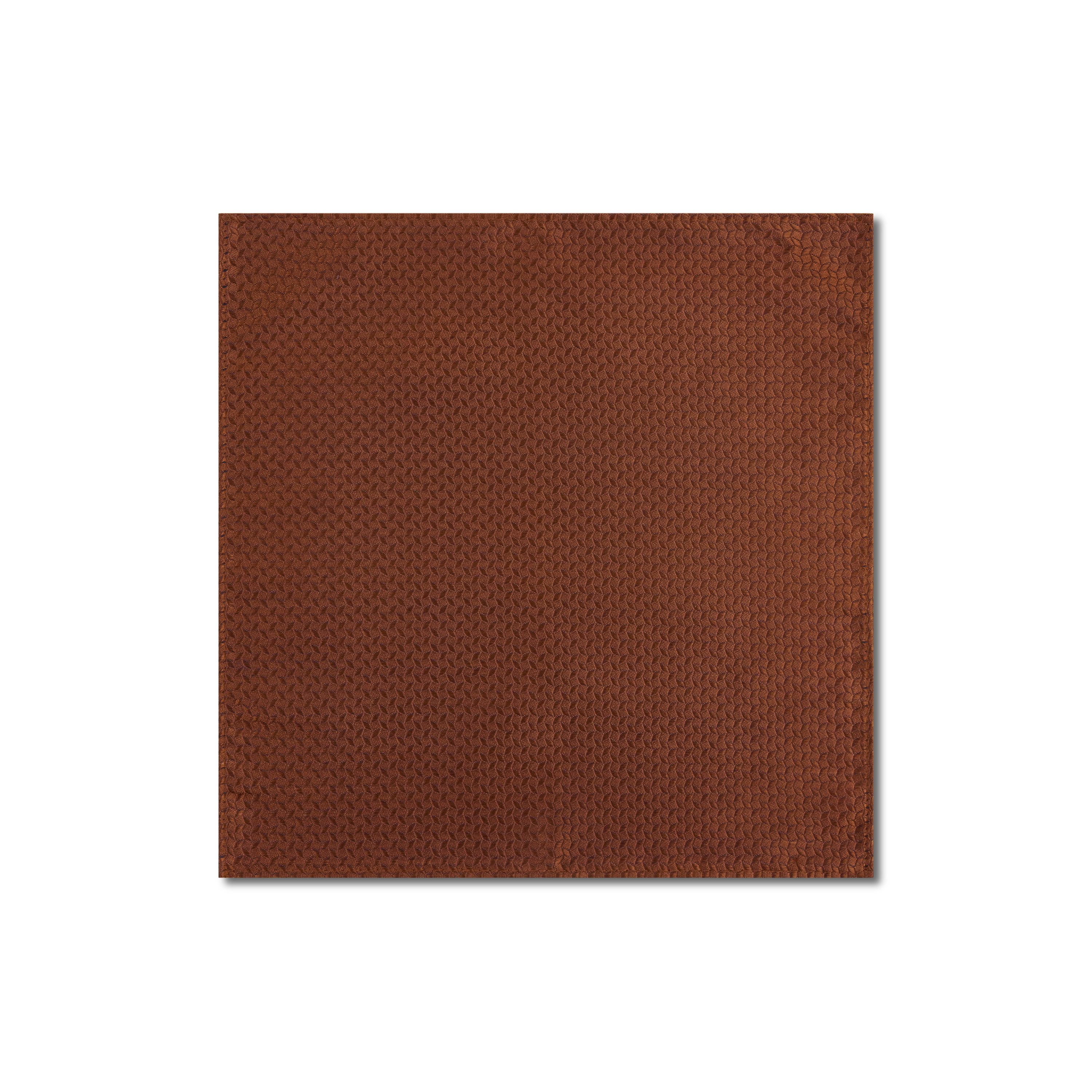 Rust Devon Silk Pocket Square
