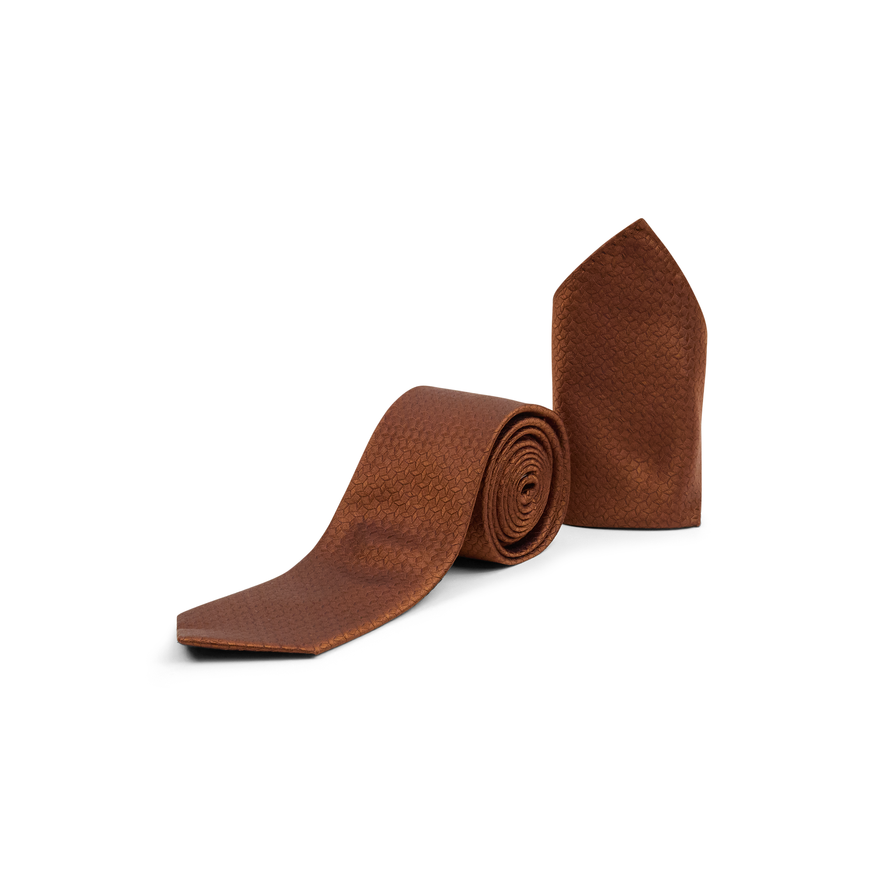 Rust Devon Silk Pocket Square