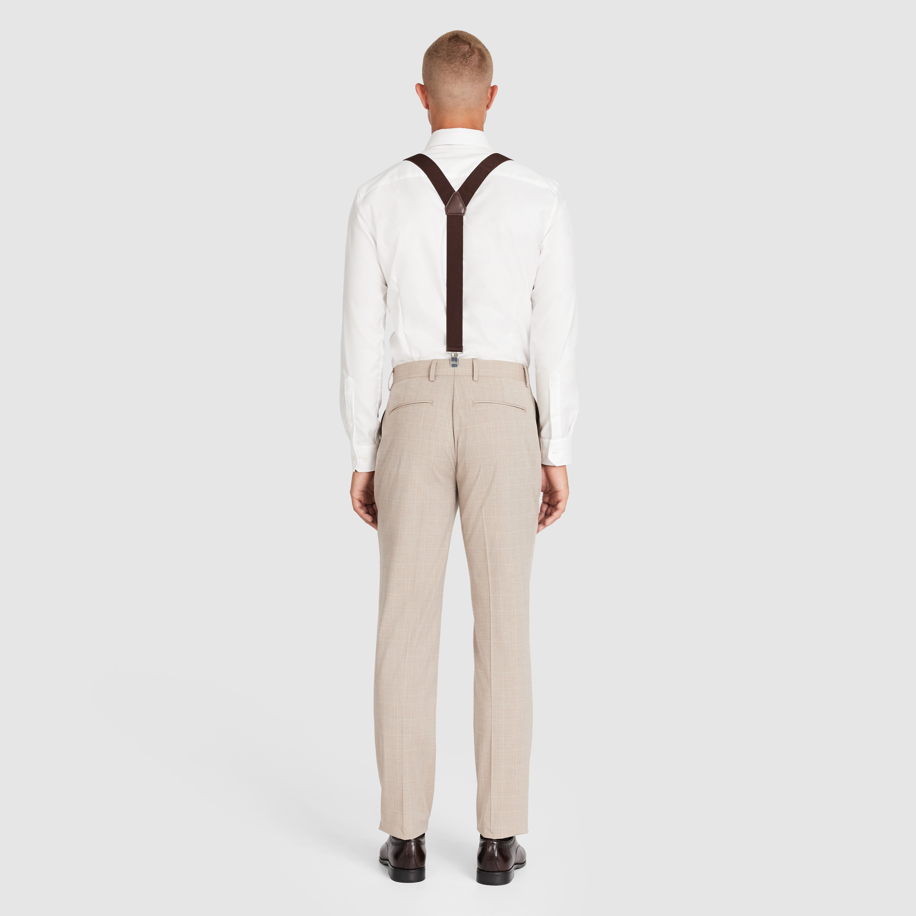 Brown Y Back Suspenders