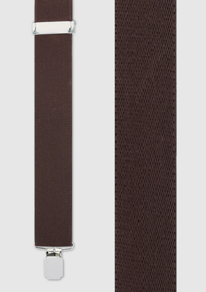 Brown Y Back Suspenders