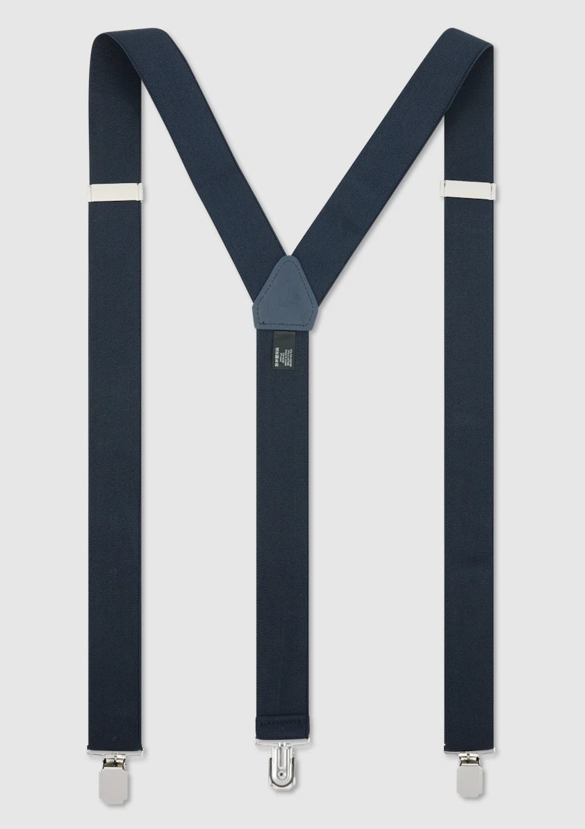 Navy Y Back Suspenders