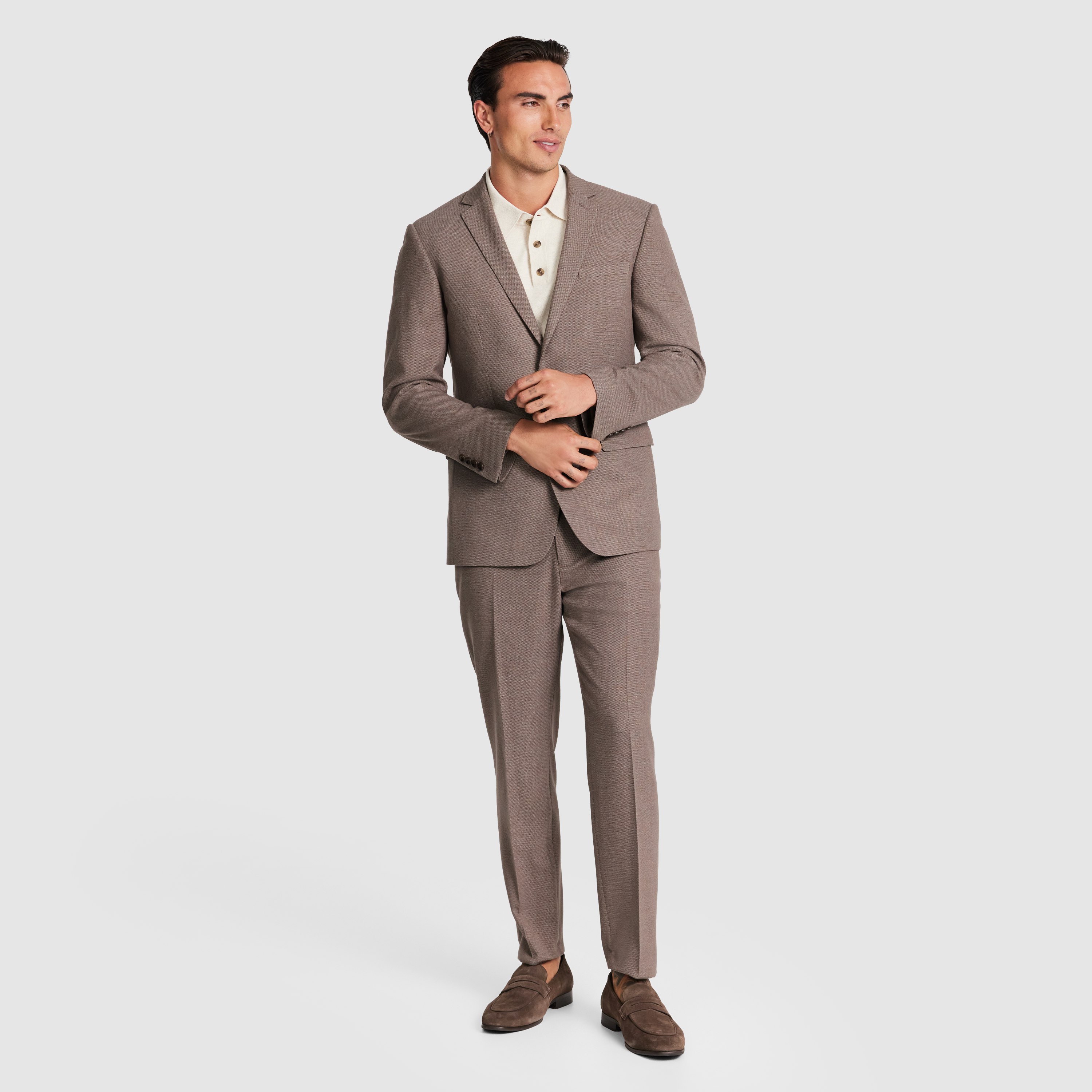 Mocha Coast Linen Suit