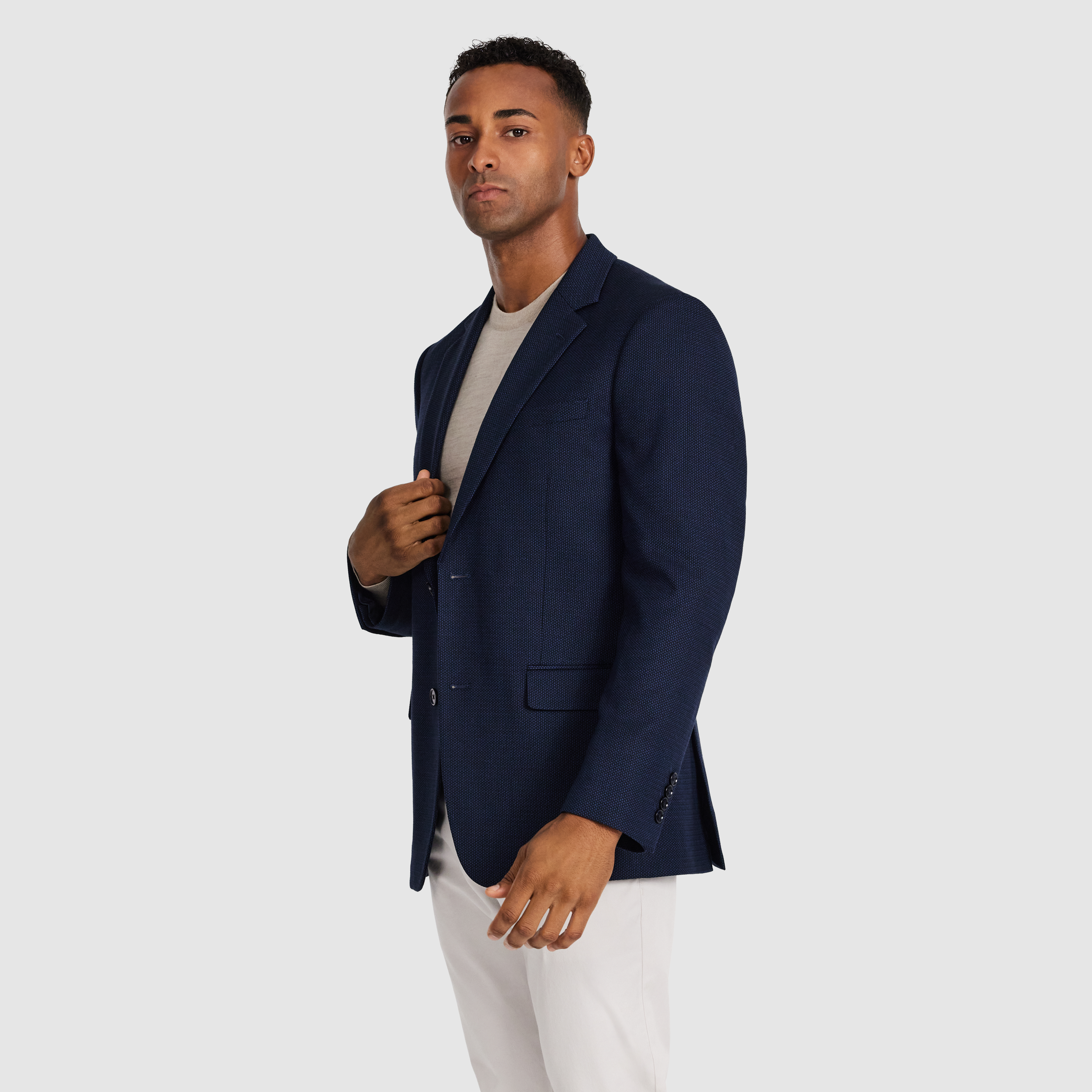Navy Langford Stretch Blazer
