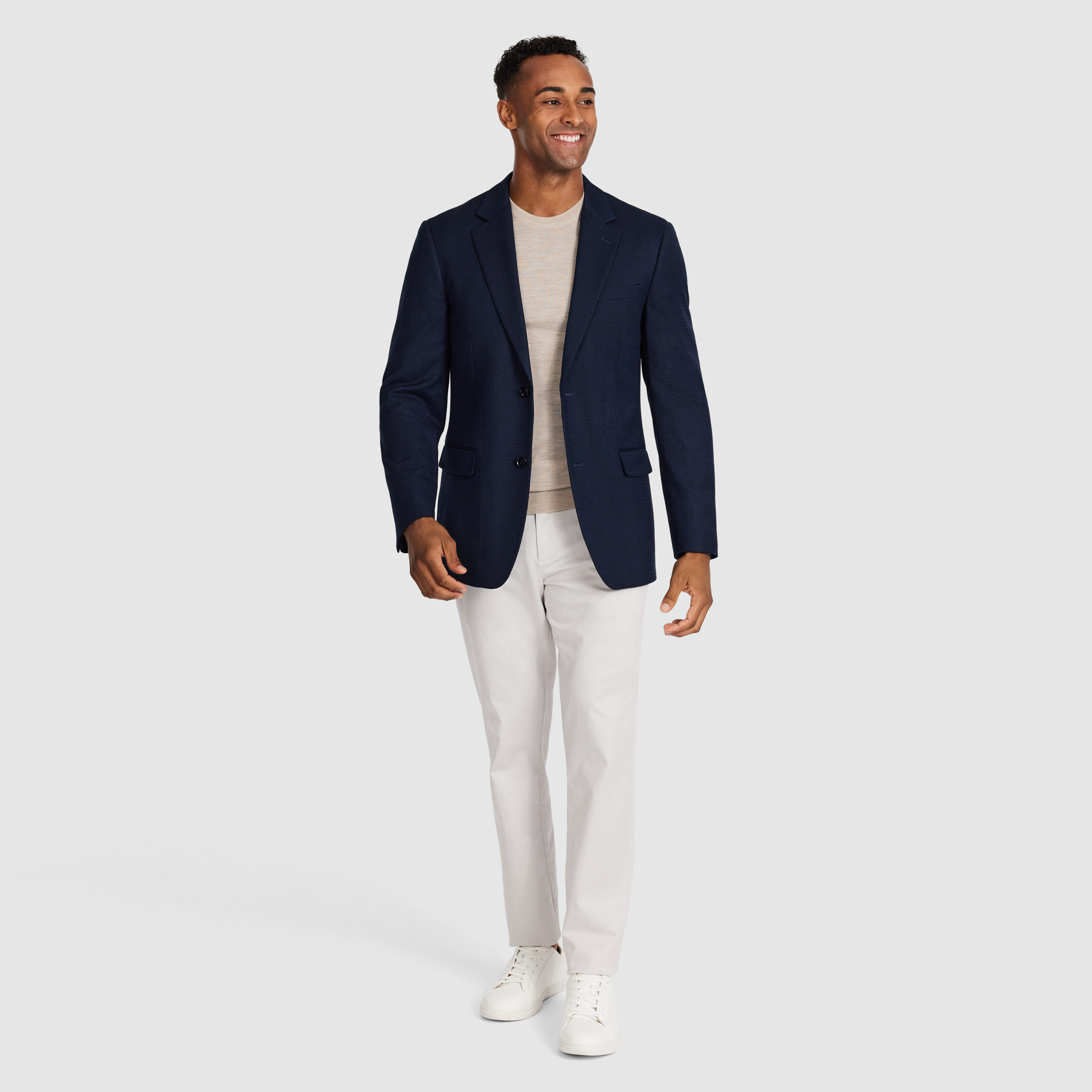 Navy Langford Stretch Blazer