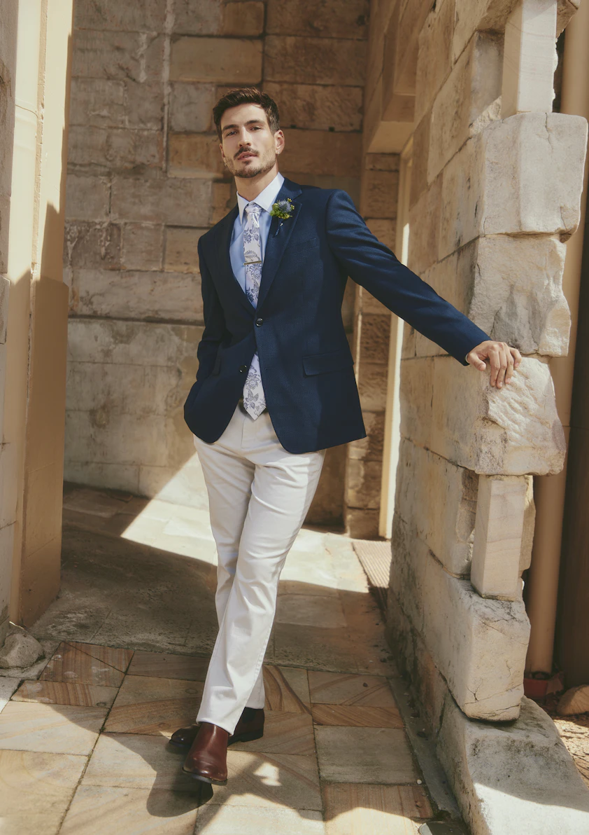 Navy Langford Stretch Blazer