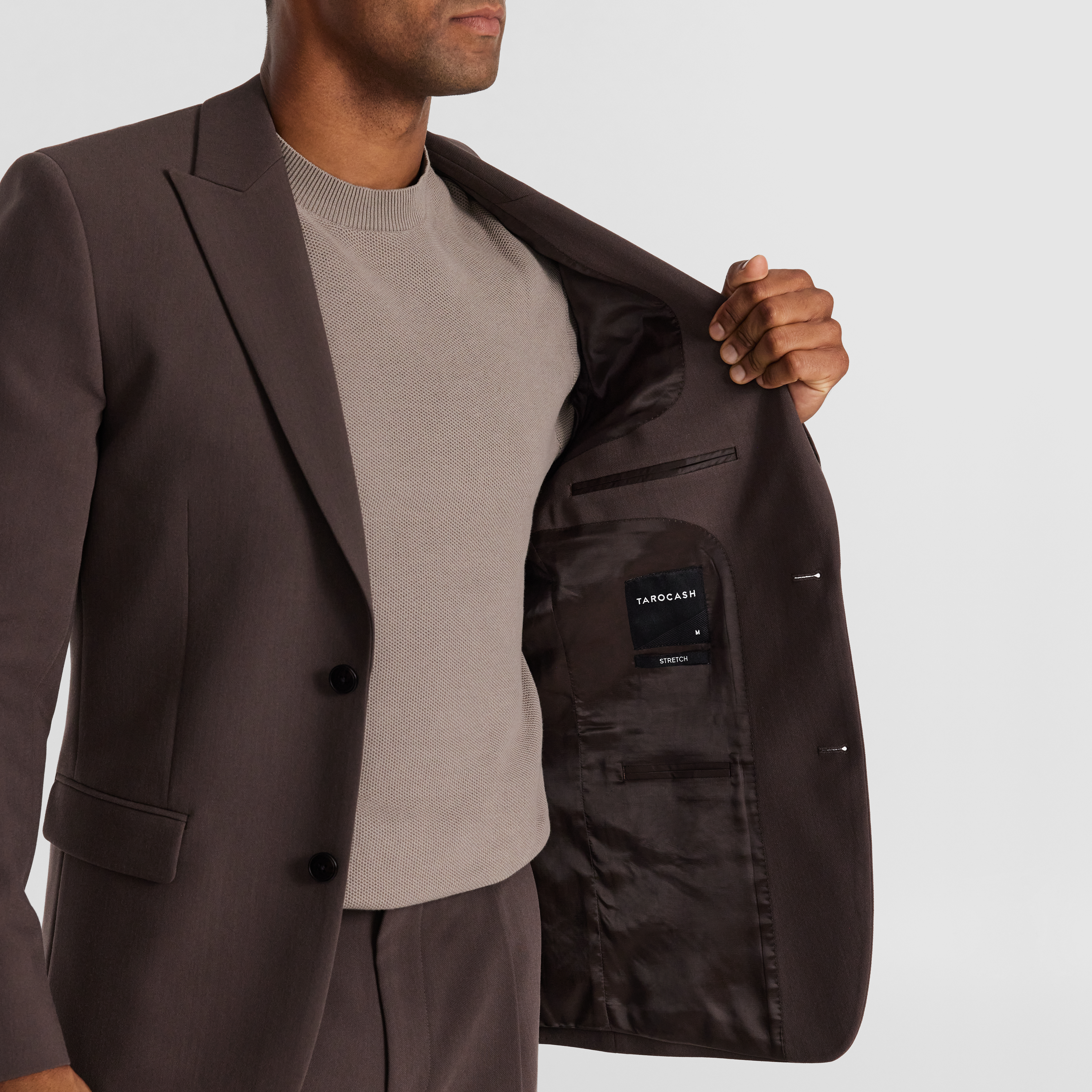 Coffee Vance Stretch Blazer