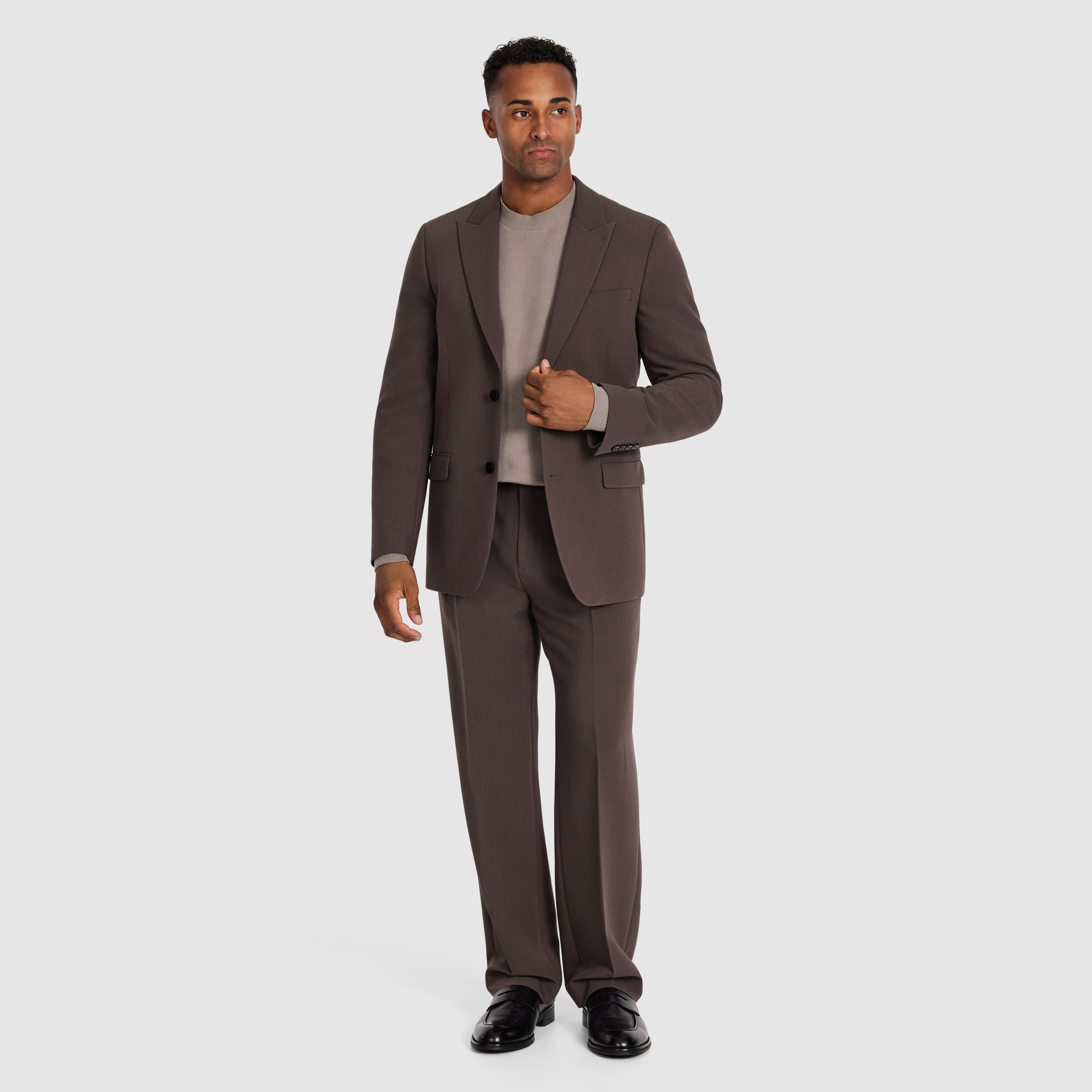 Coffee Vance Stretch Blazer
