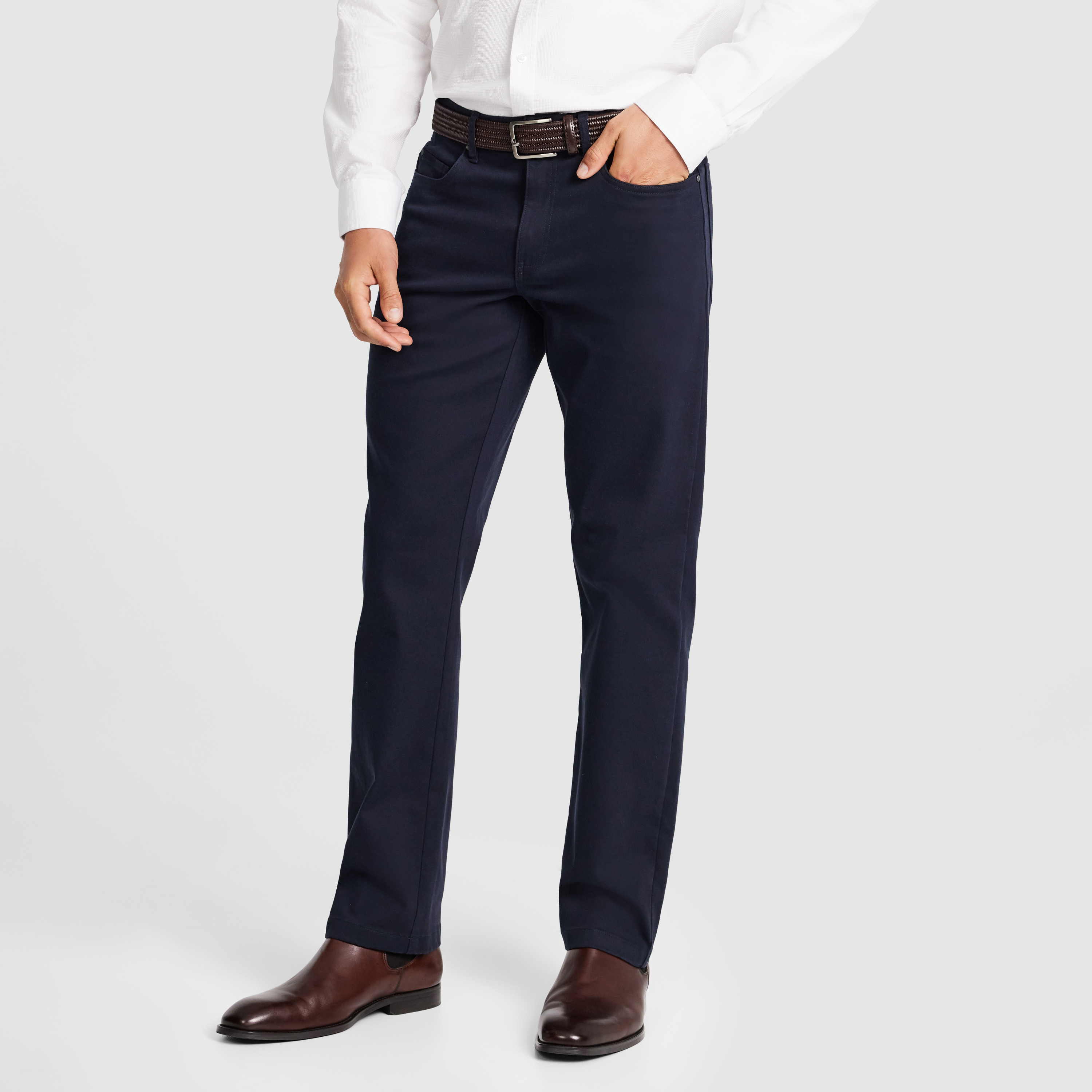 Navy Stanton 5 Pocket Stretch Chino
