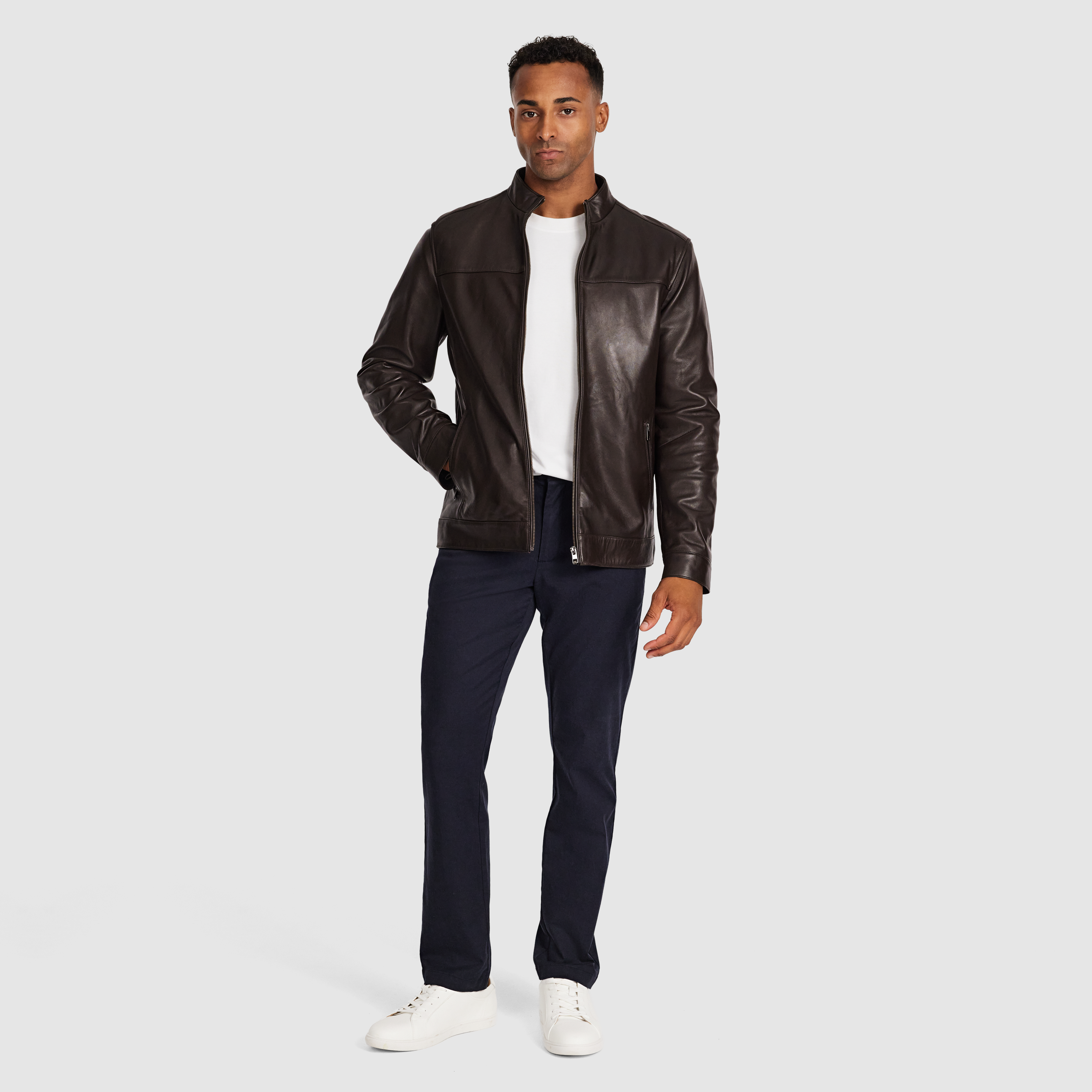 Chocolate Denton Leather Jacket