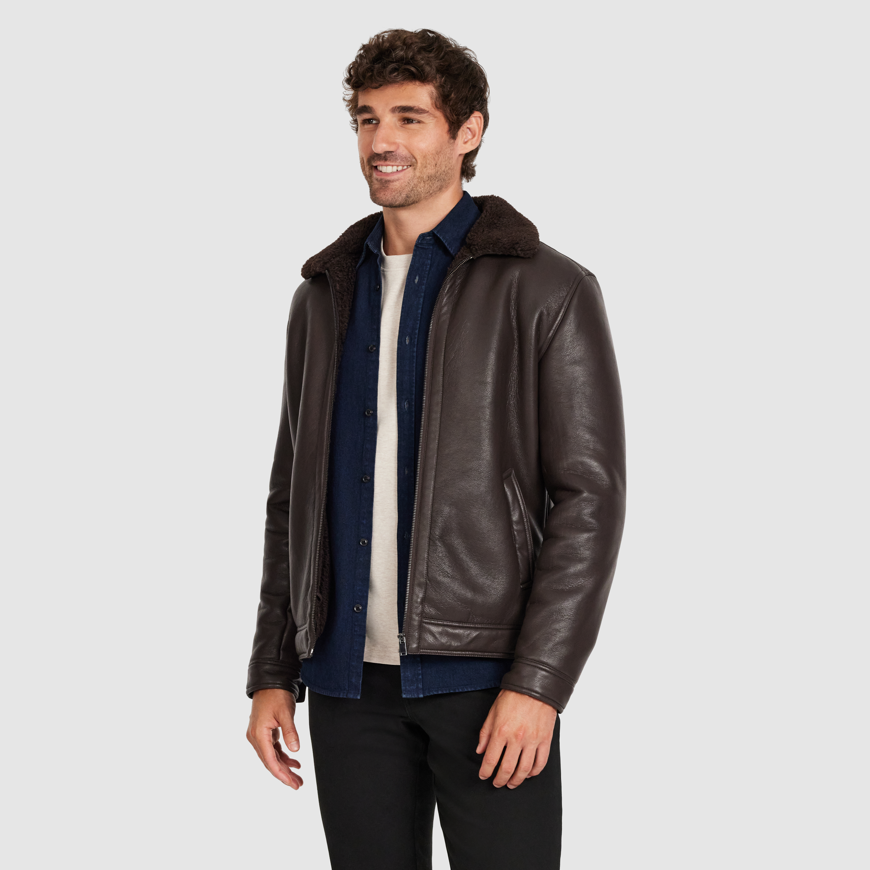 Mocha Dayle Shearling Jacket