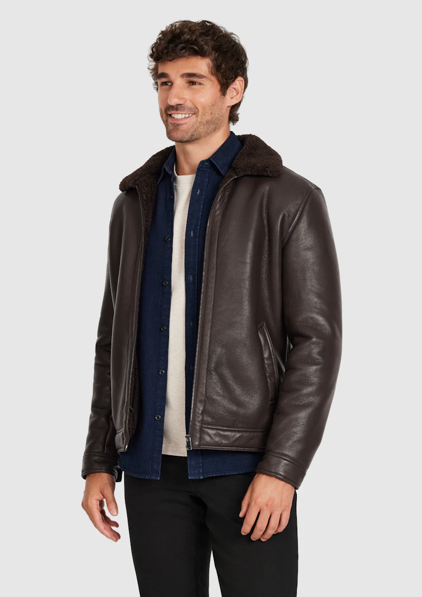 Mocha Dayle Shearling Jacket