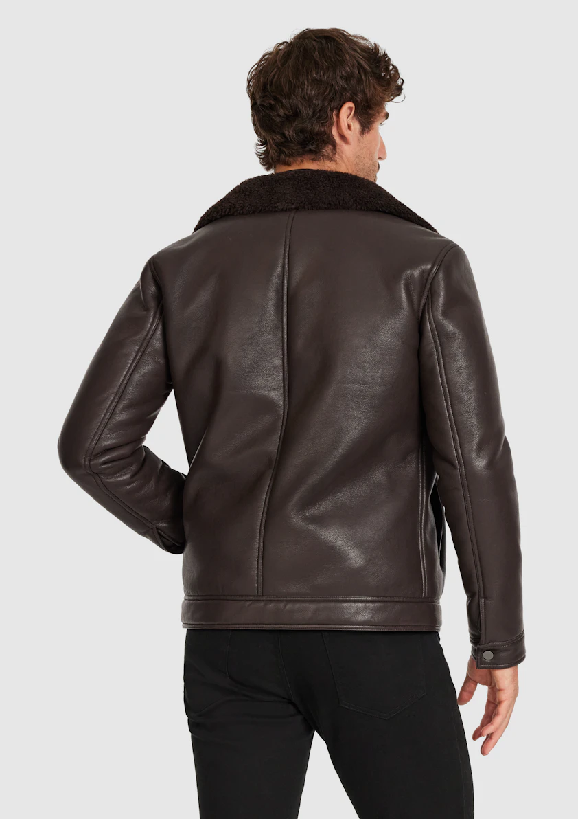 Mocha Dayle Shearling Jacket