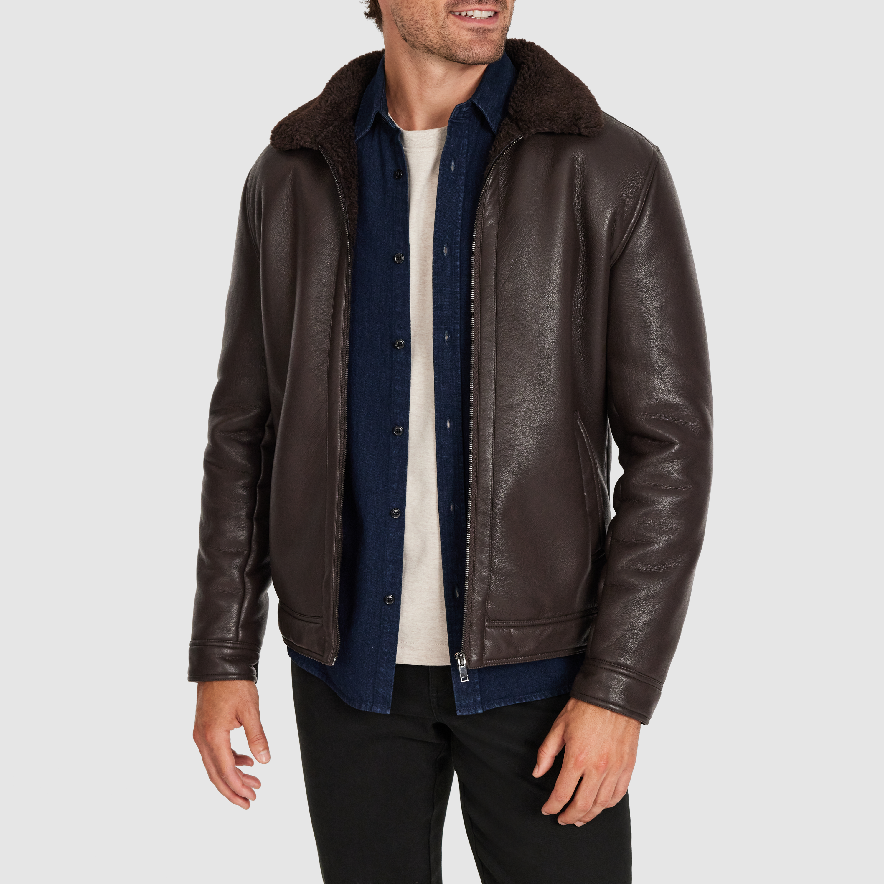 Mocha Dayle Shearling Jacket
