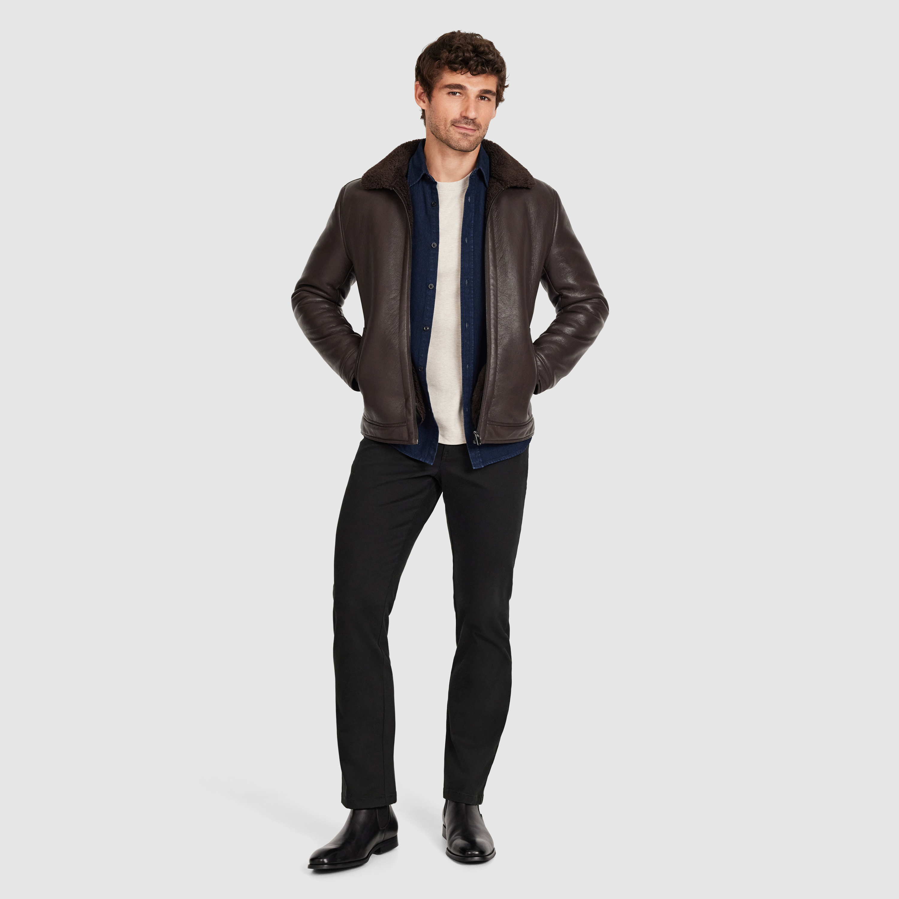 Mocha Dayle Shearling Jacket