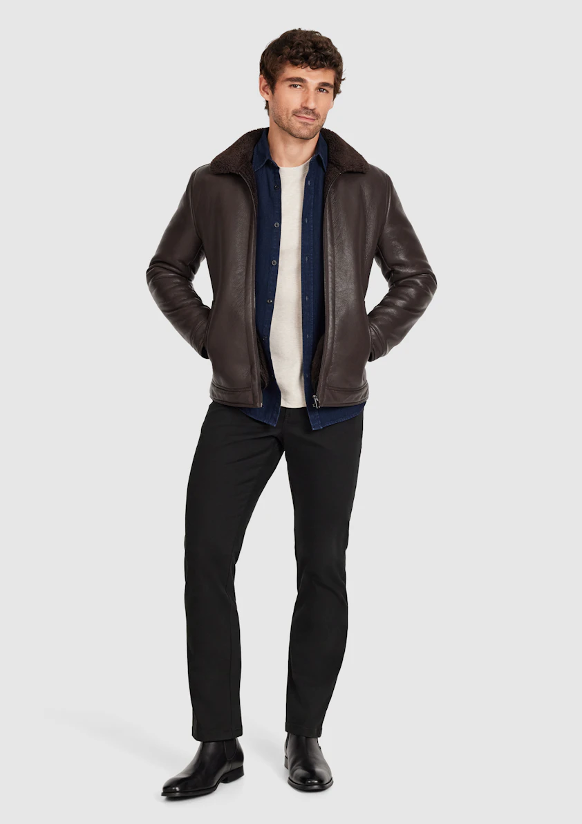 Mocha Dayle Shearling Jacket