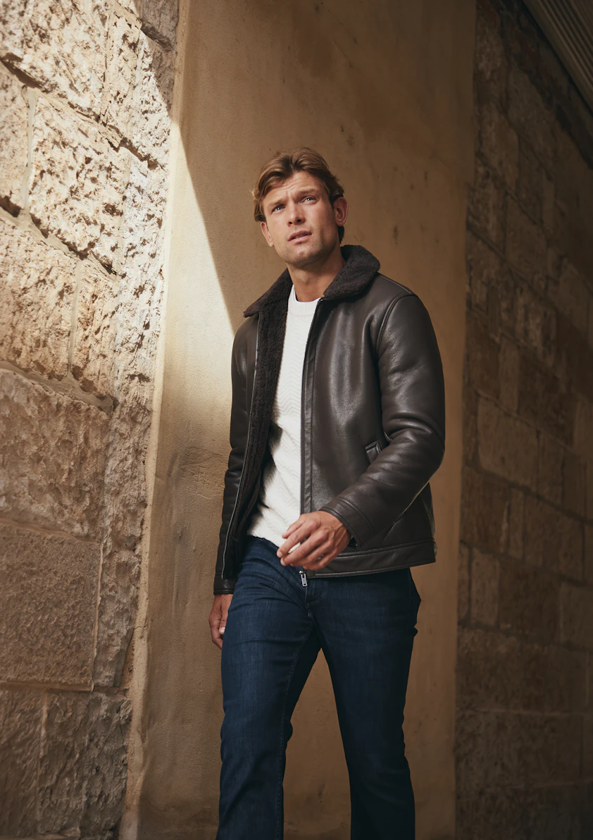 Mocha Dayle Shearling Jacket