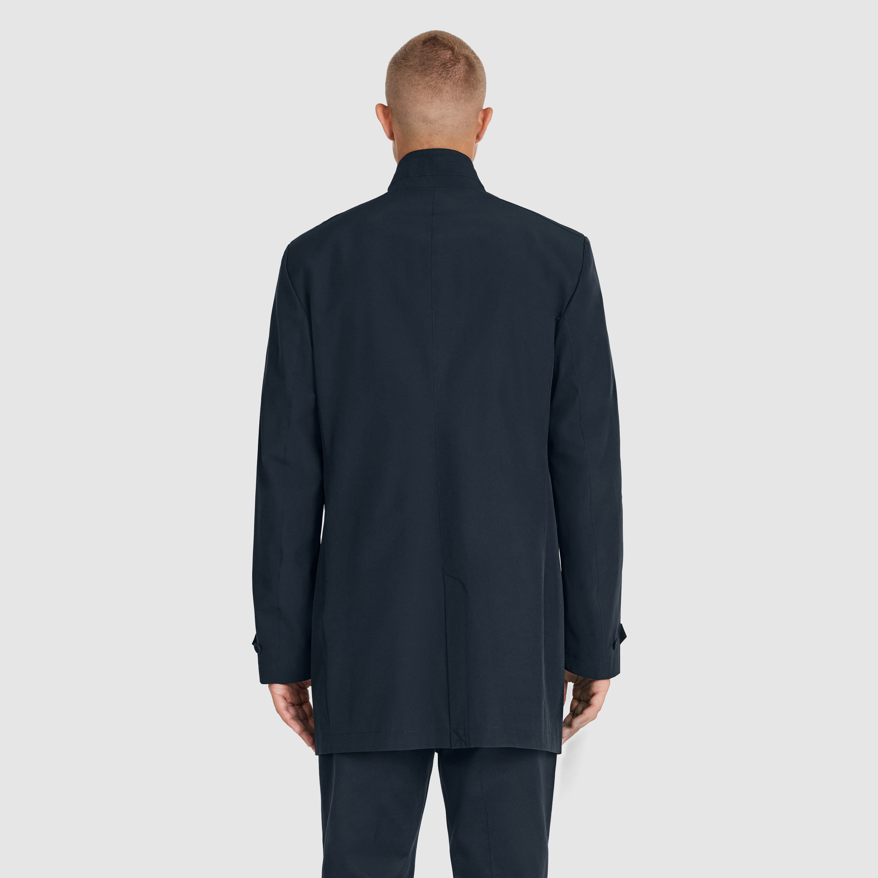 Navy Lazar Tech Coat