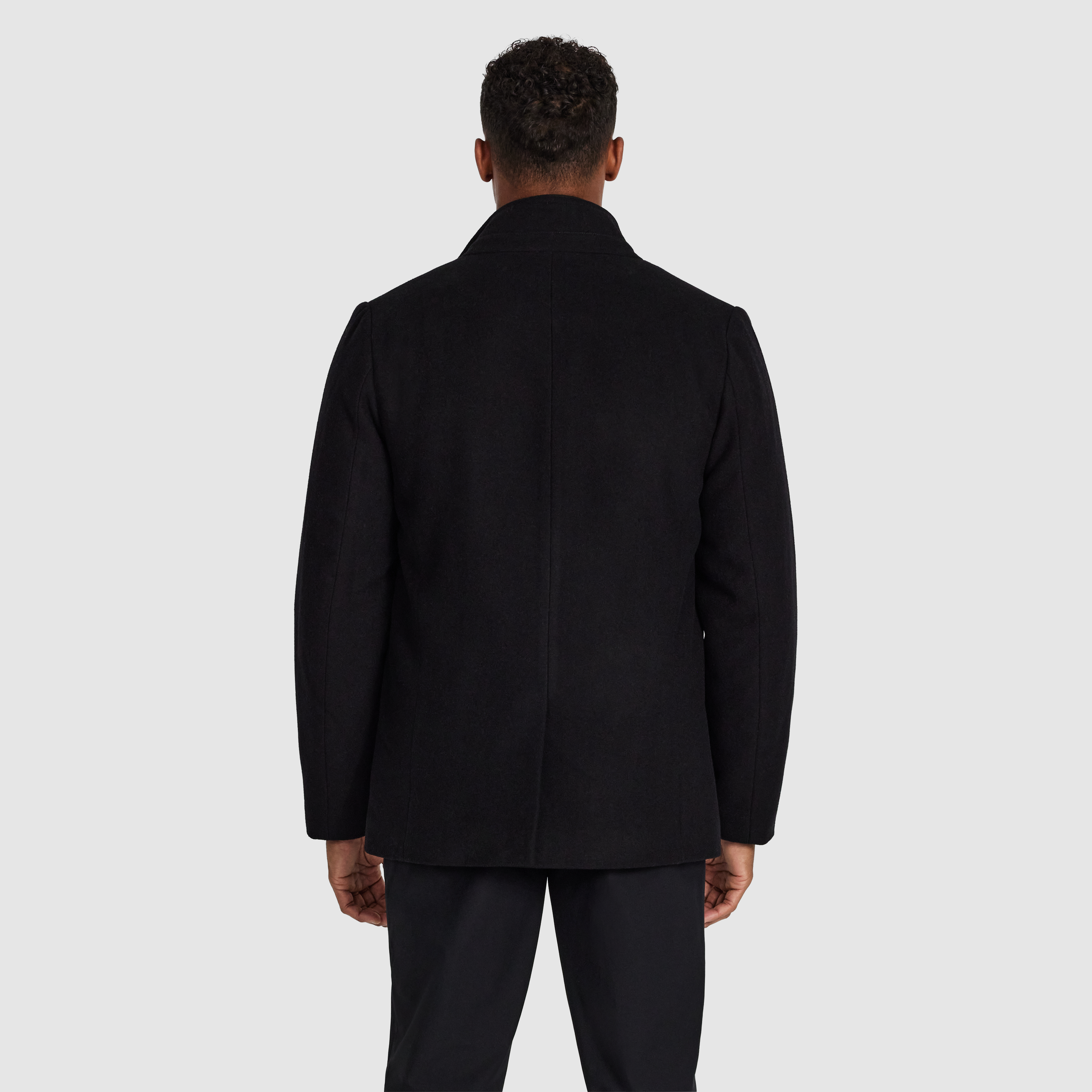 Black Bastian Wool Coat