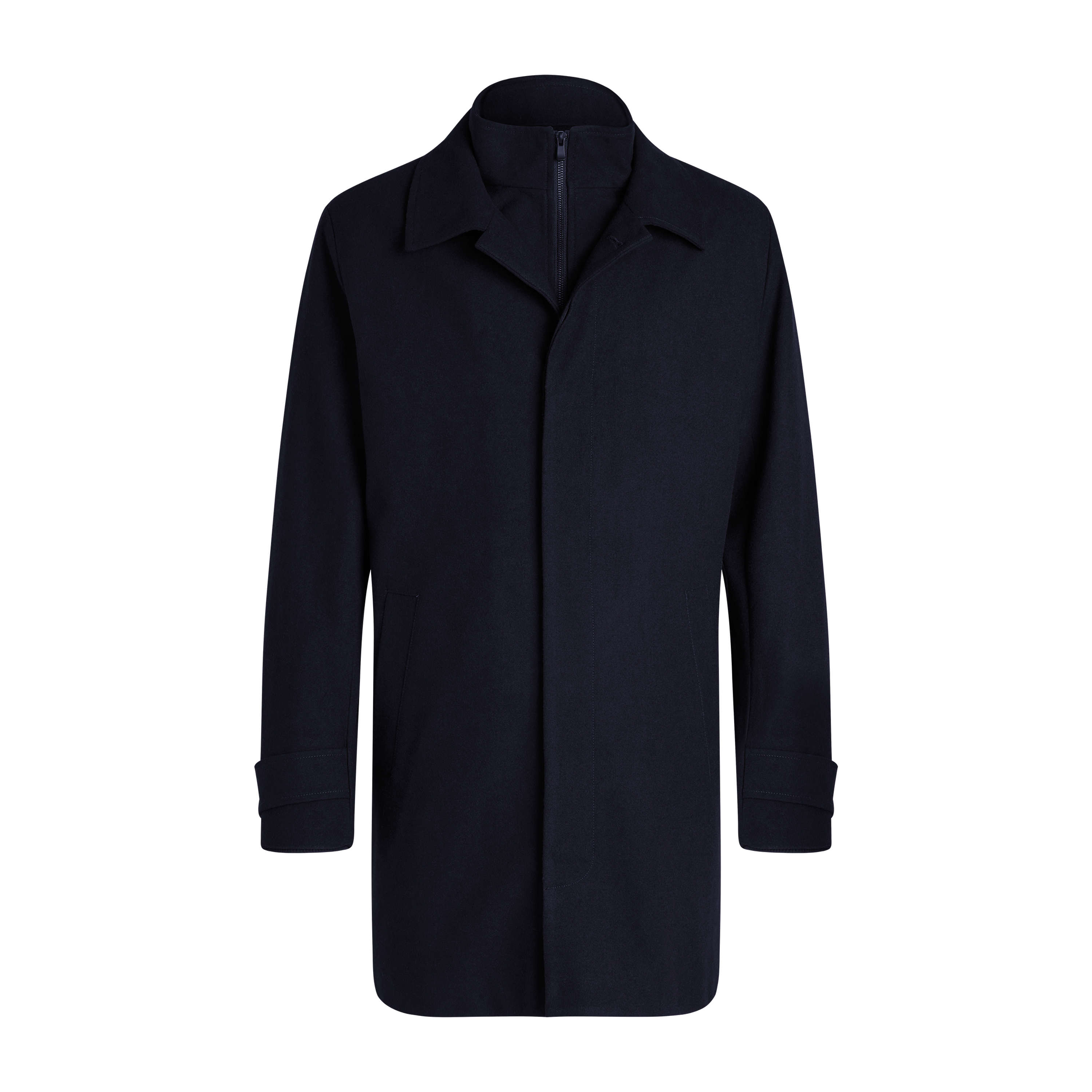 Navy Beckett Wool Coat