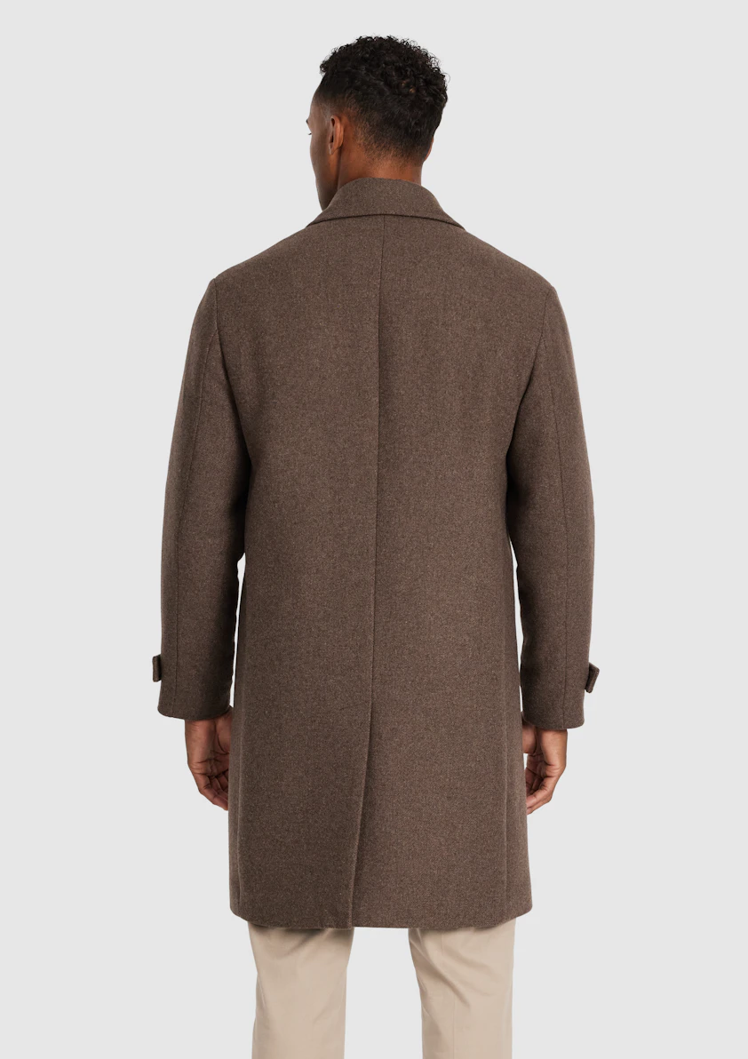 Coffee Garrison Wool Db Coat