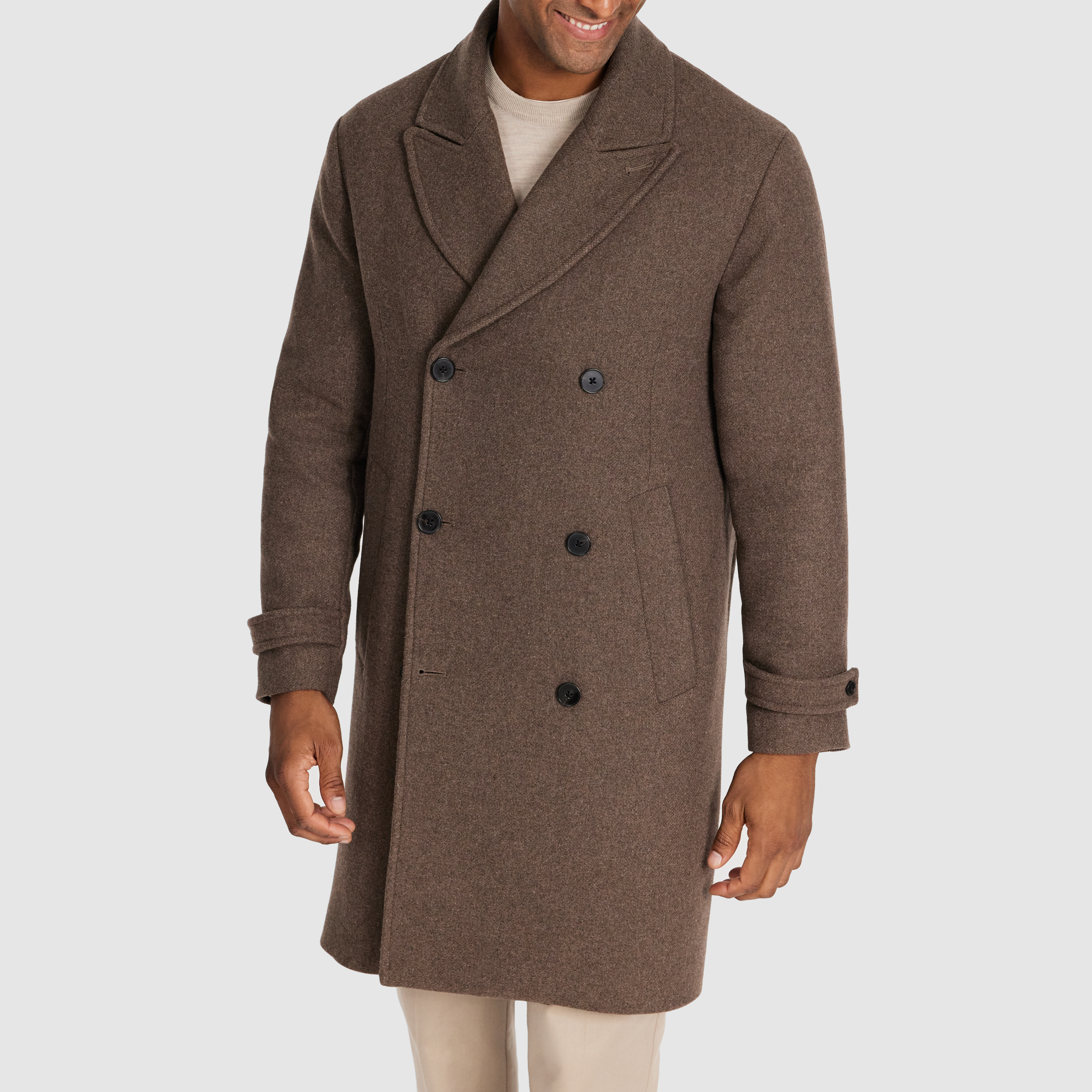 Coffee Garrison Wool Db Coat