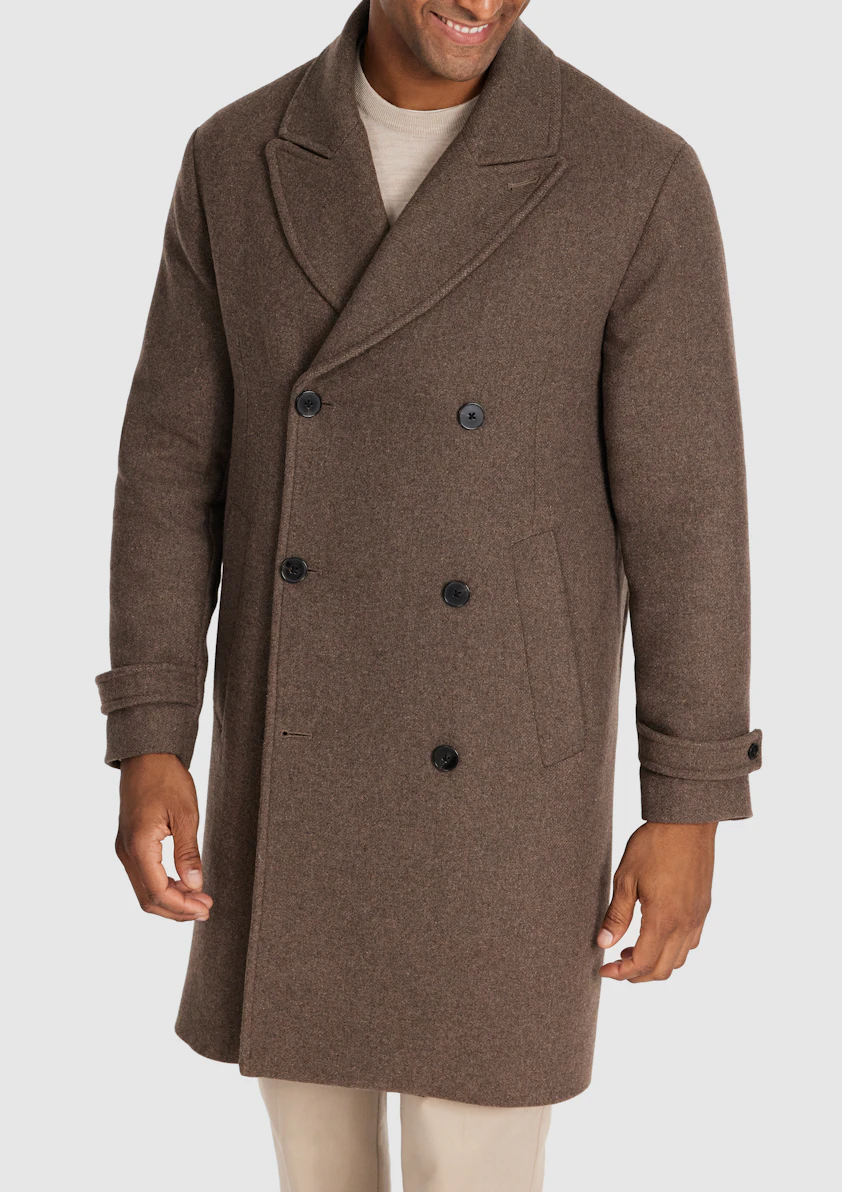 Coffee Garrison Wool Db Coat
