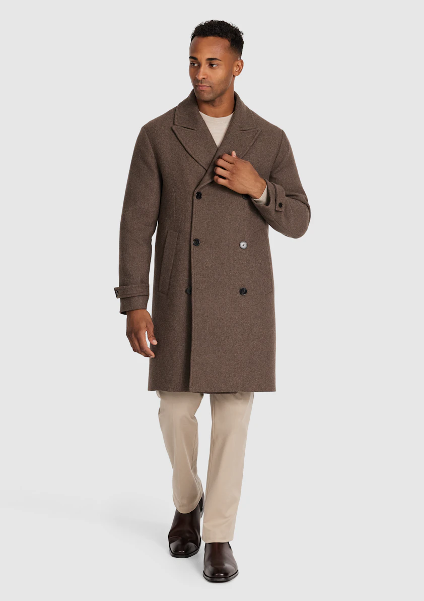 Coffee Garrison Wool Db Coat