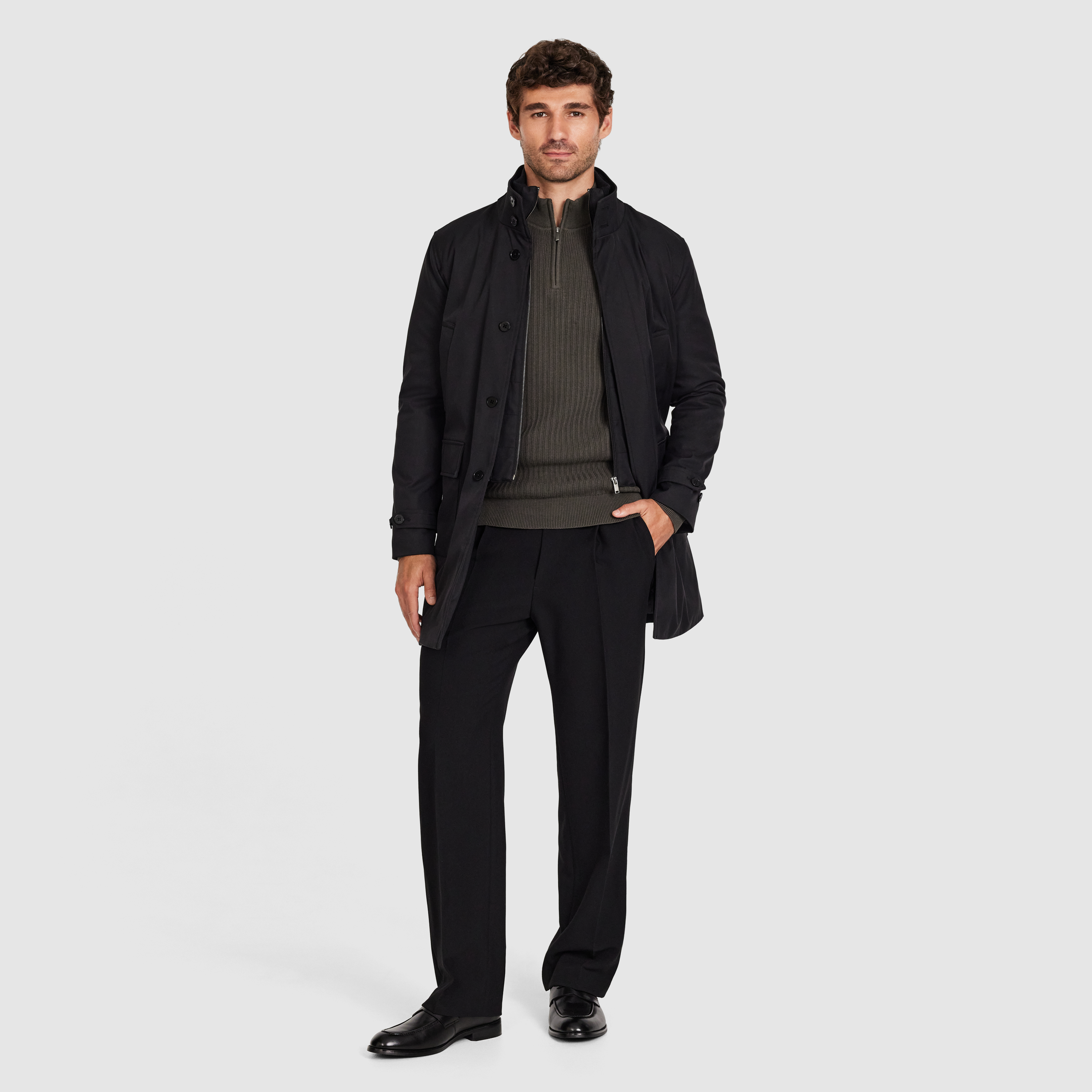 Black Thorne Tech Coat