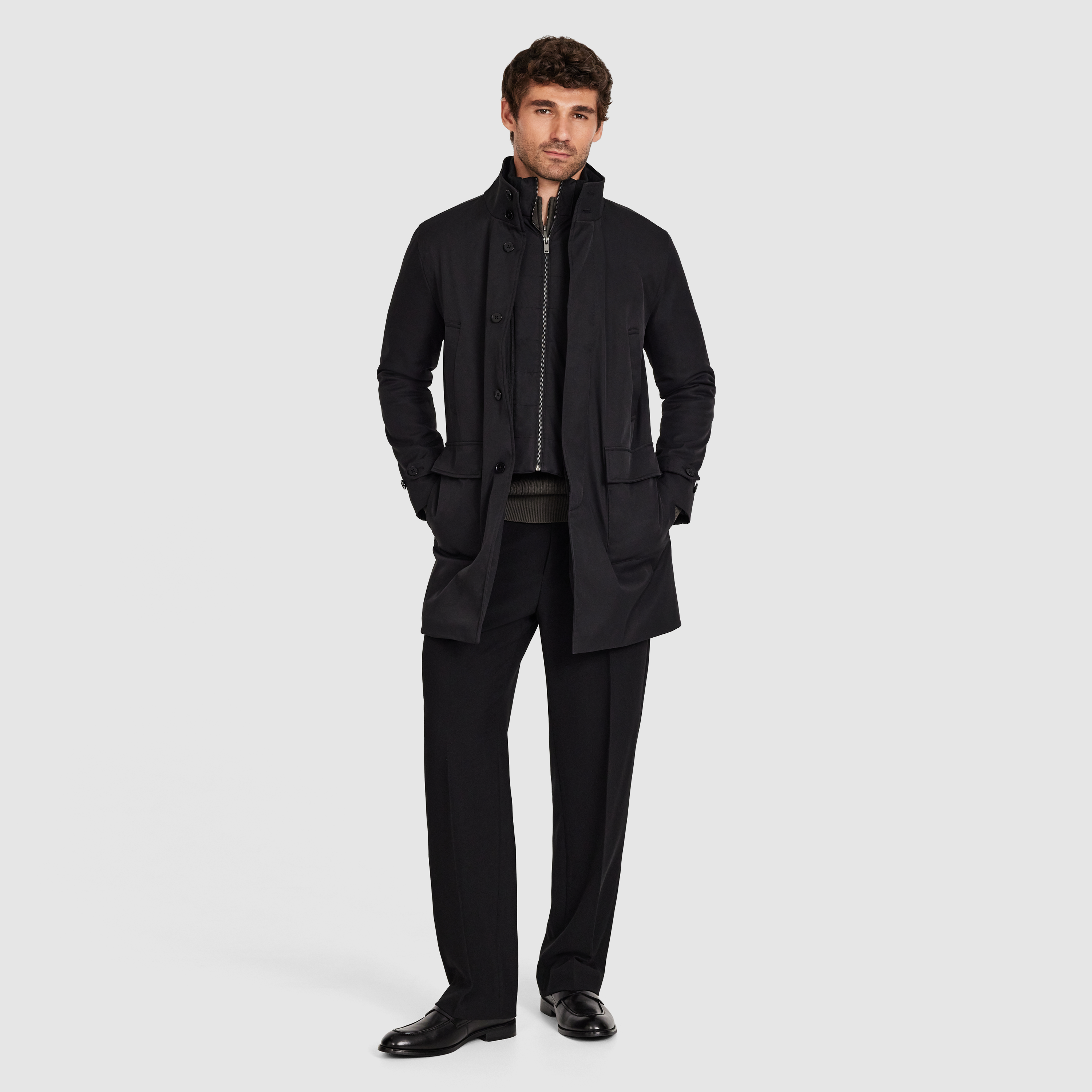 Black Thorne Tech Coat