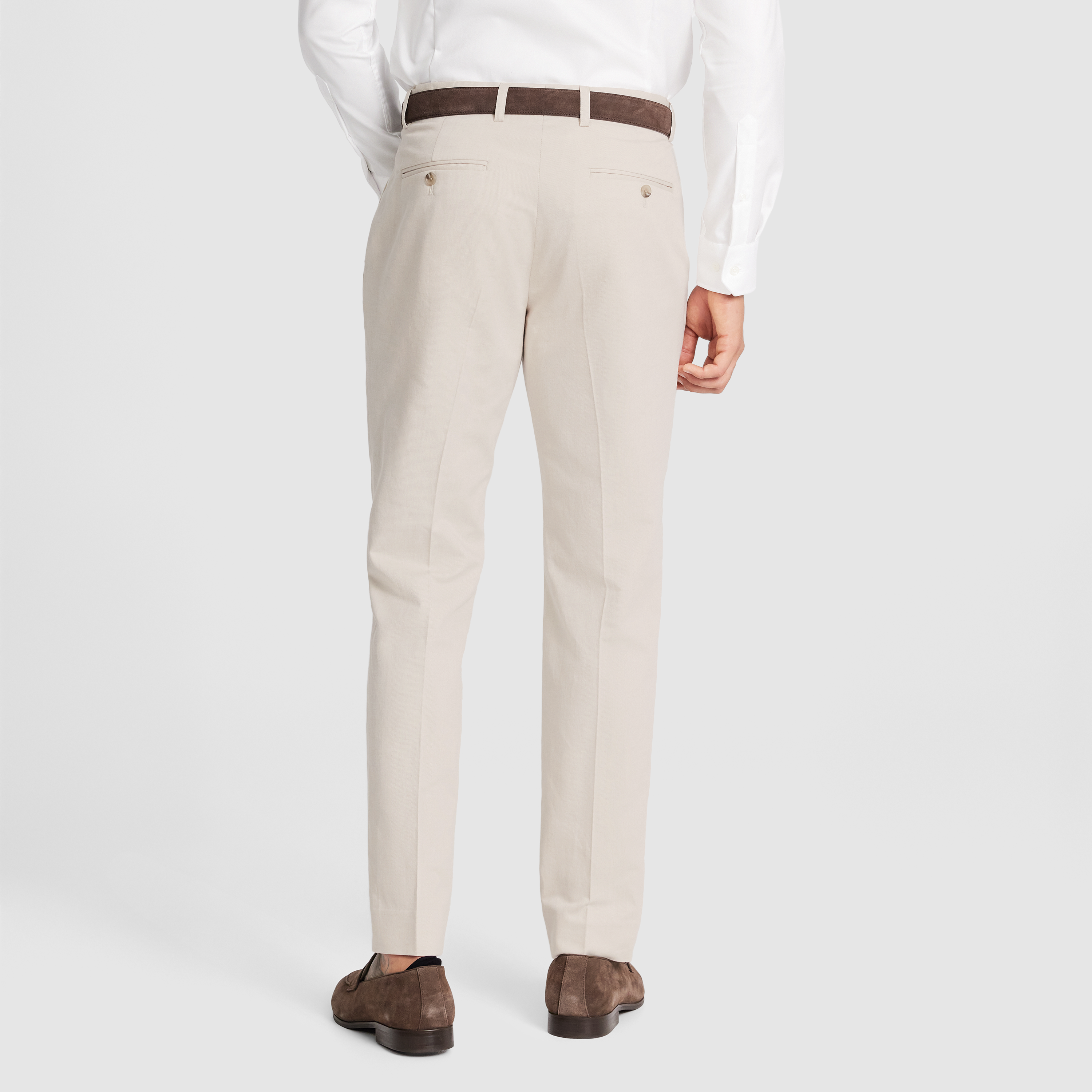 Natural Jaeden Tapered Pleat Pant