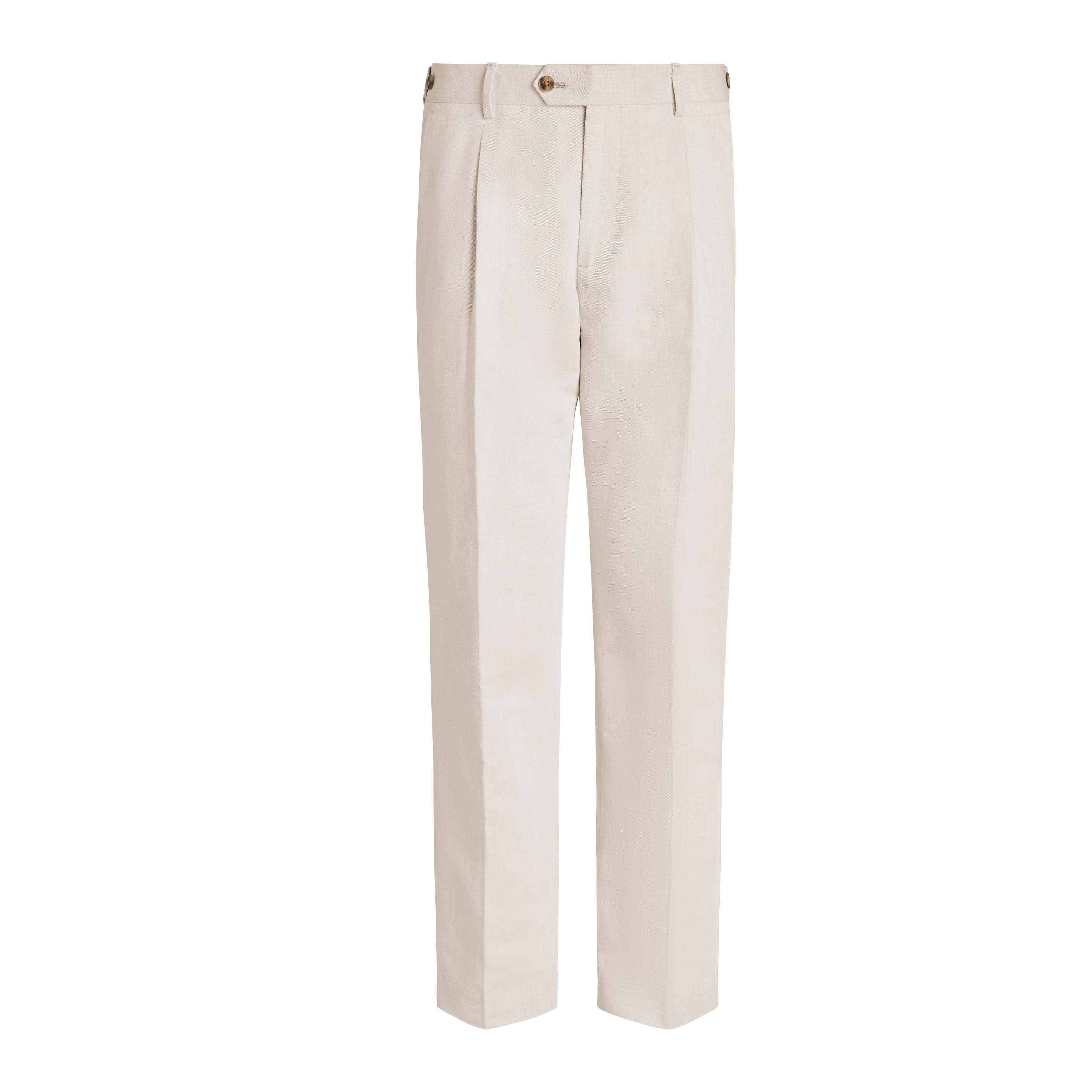 Natural Jaeden Tapered Pleat Pant
