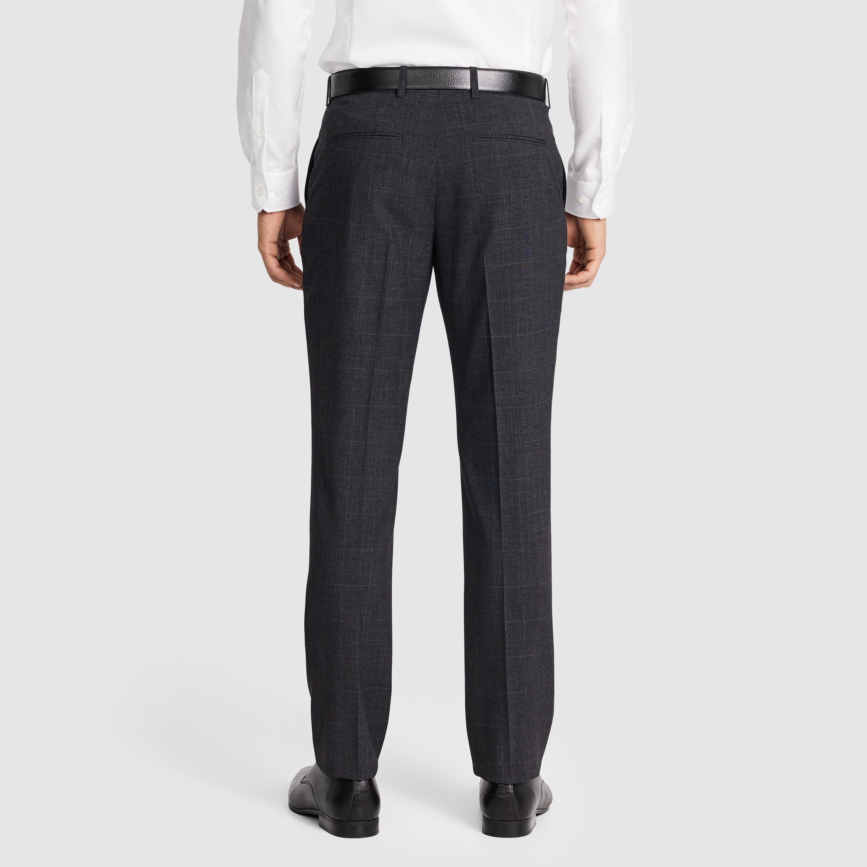 Charcoal Lev Slim Check Pant