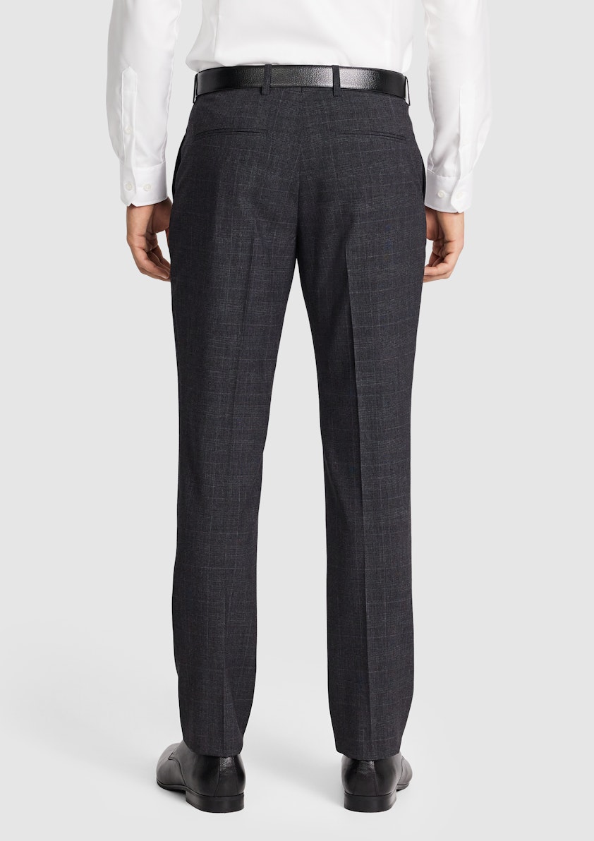 Charcoal Lev Slim Check Pant