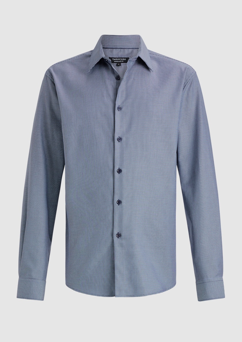 Navy Ny Cotton Easy Care Shirt