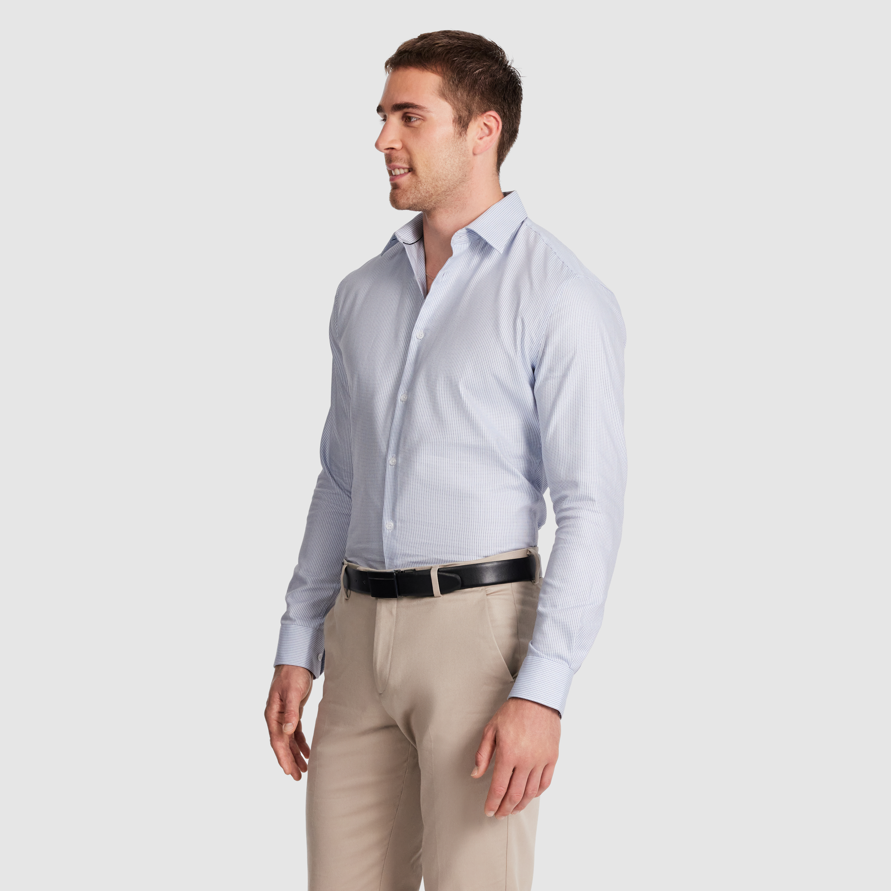 Light Blue La Cotton Easy Care Shirt