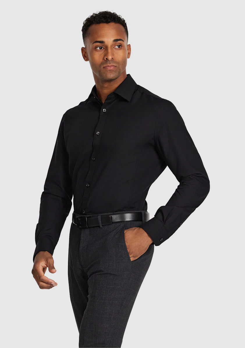 Black Milan Bamboo Shirt