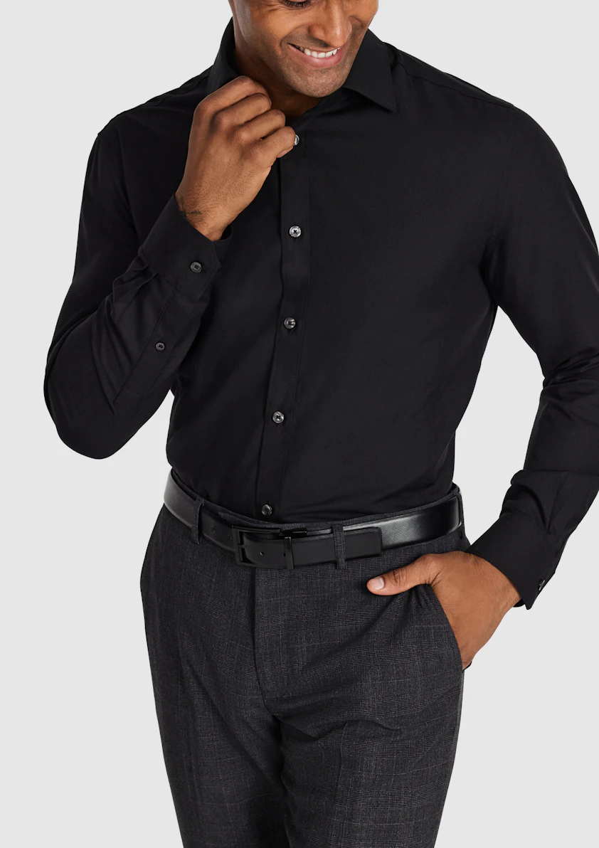 Black Milan Bamboo Shirt