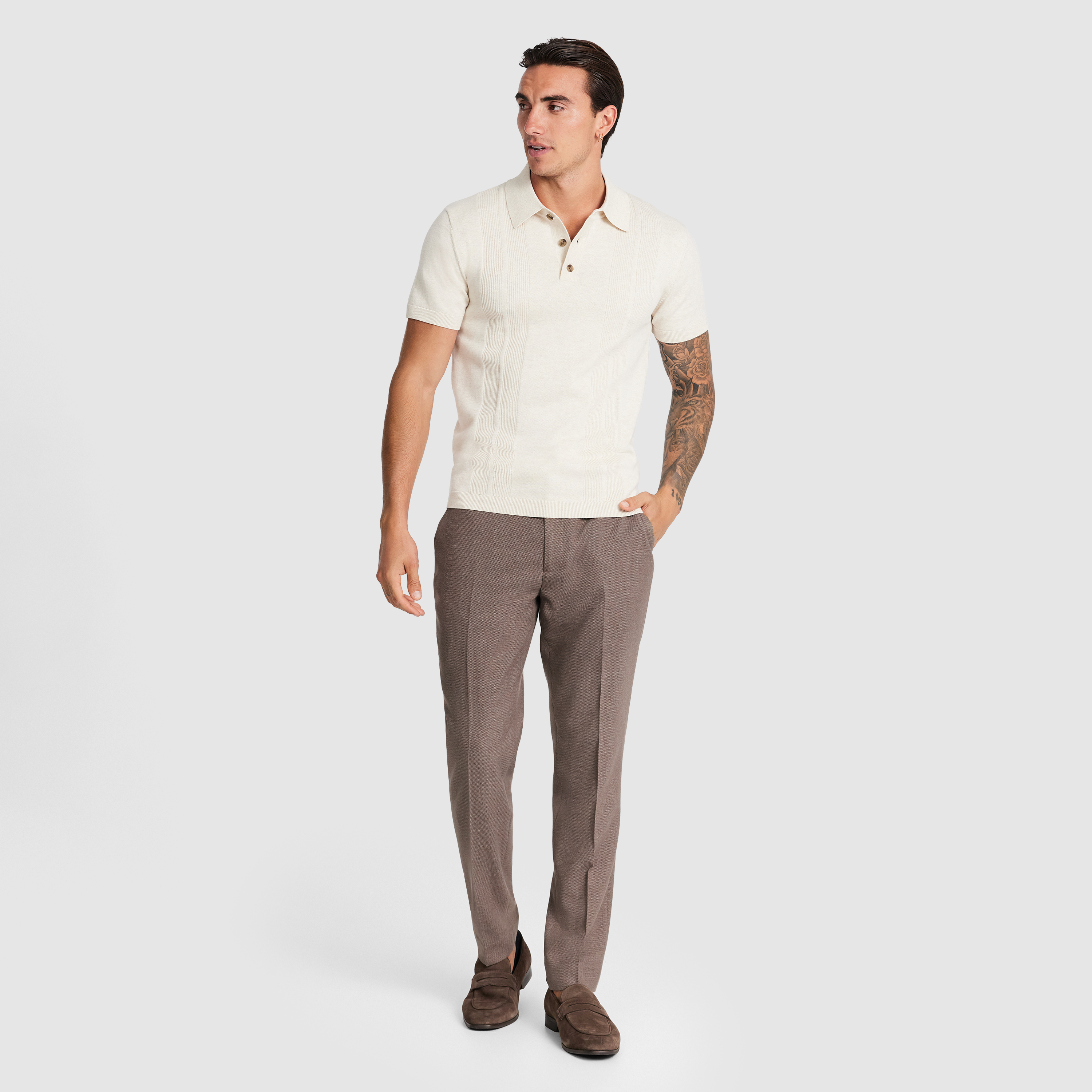 Mocha Coast Linen Blend Pant