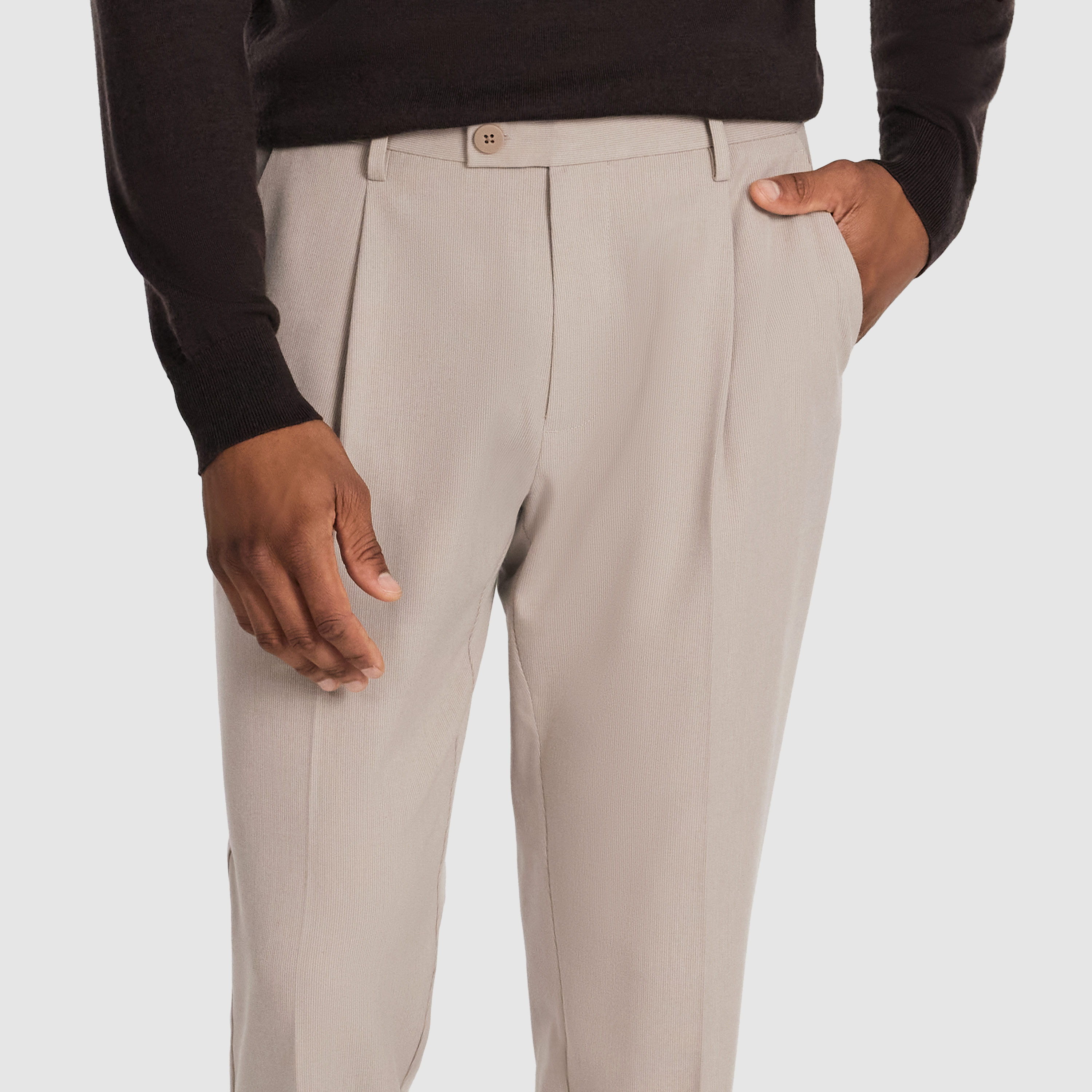 Natural Zurich Textured Stretch Pant