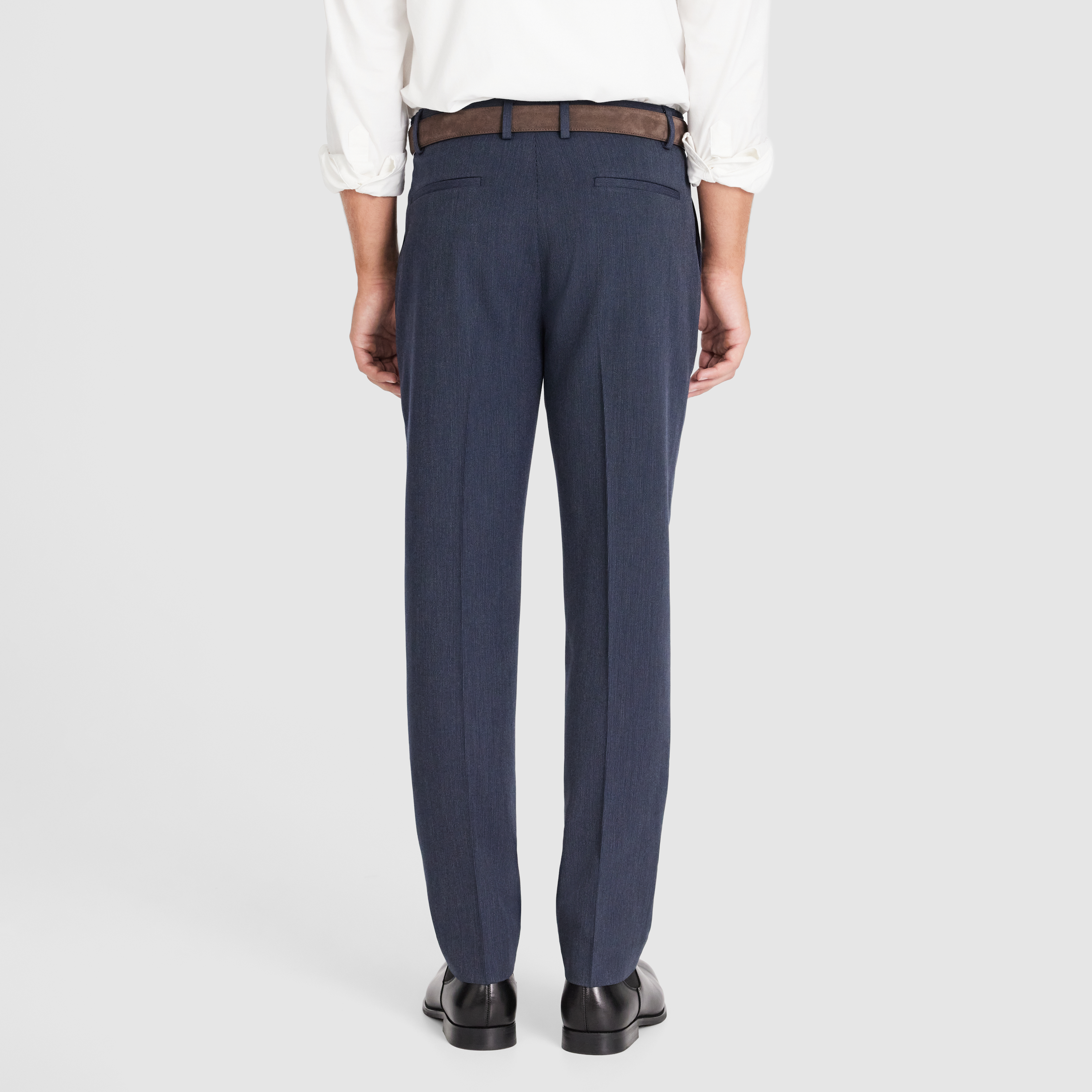 Navy Zurich Textured Stretch Pant