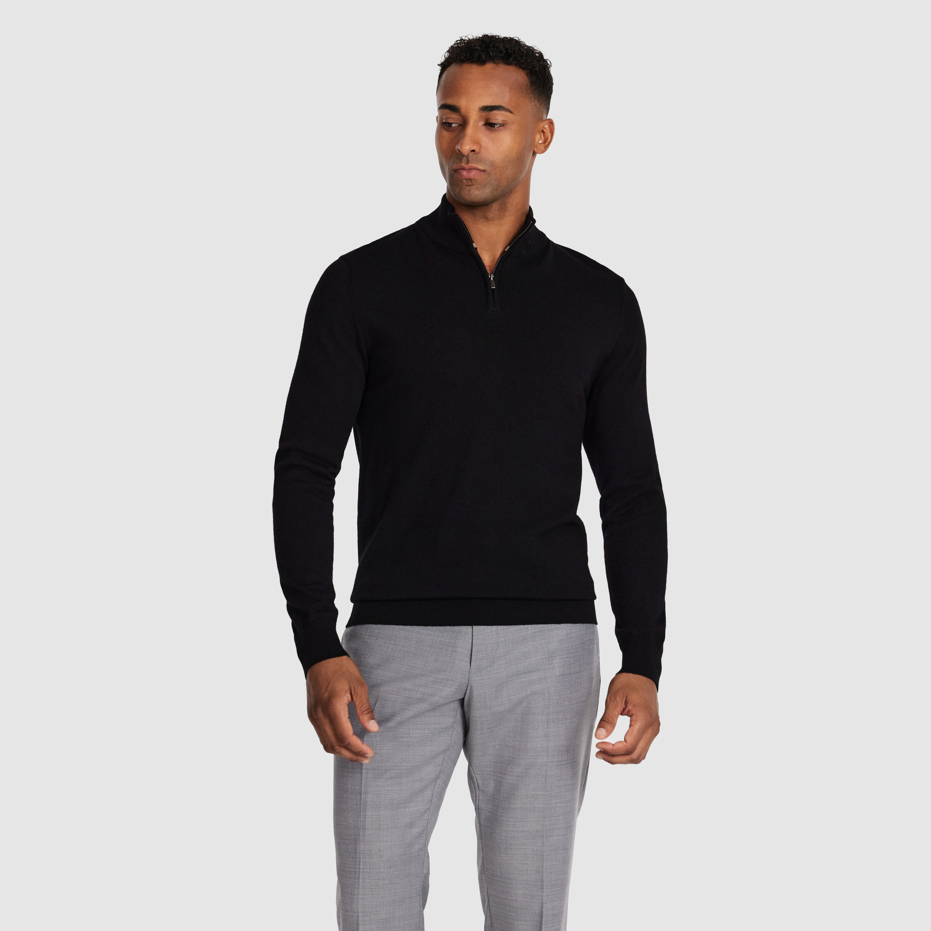 Asher Merino Wool Zip Knit