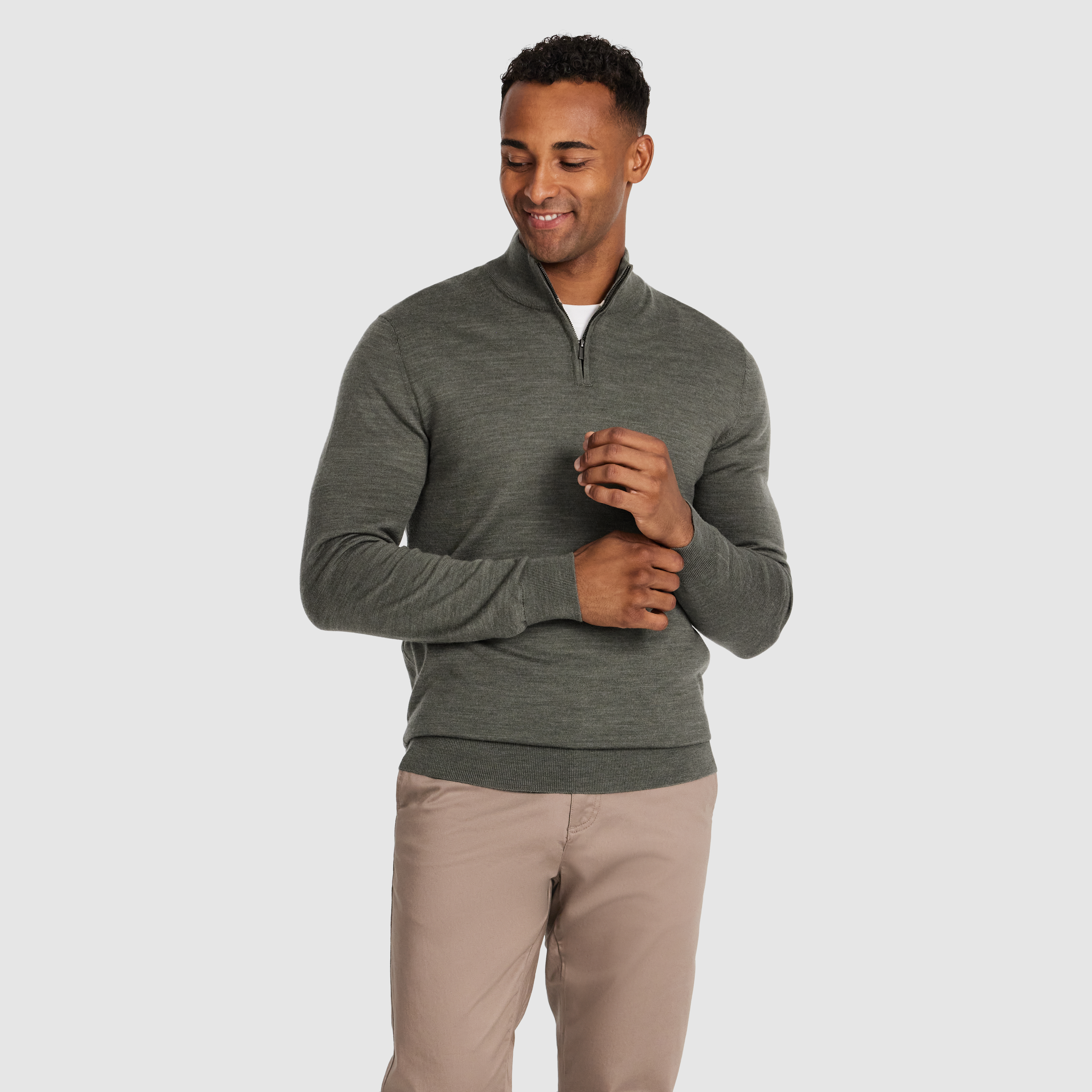 Asher Merino Wool Zip Knit