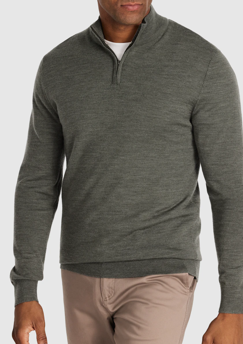 Asher Merino Wool Zip Knit