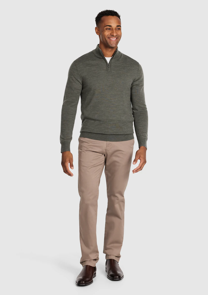 Asher Merino Wool Zip Knit