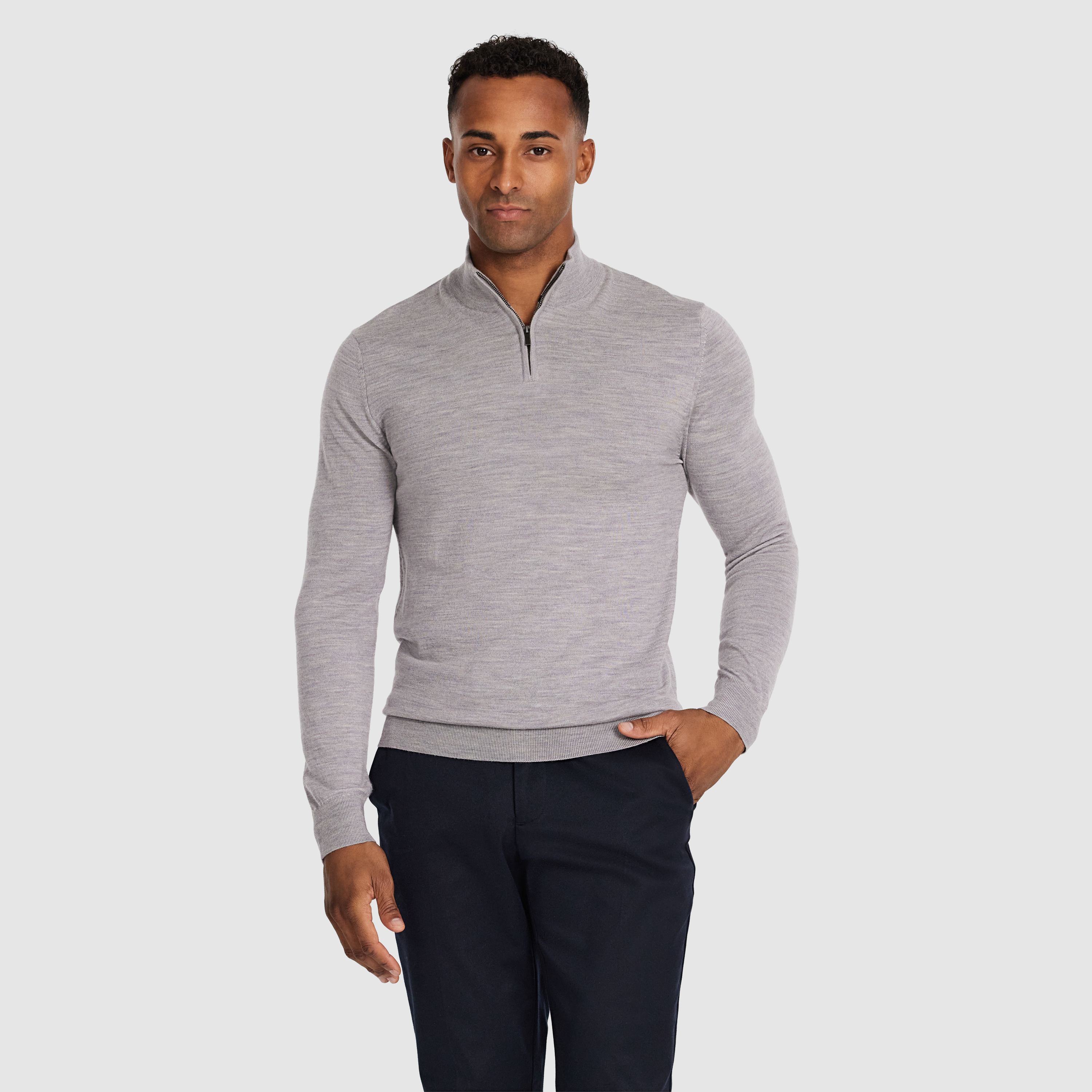 Asher Merino Wool Zip Knit