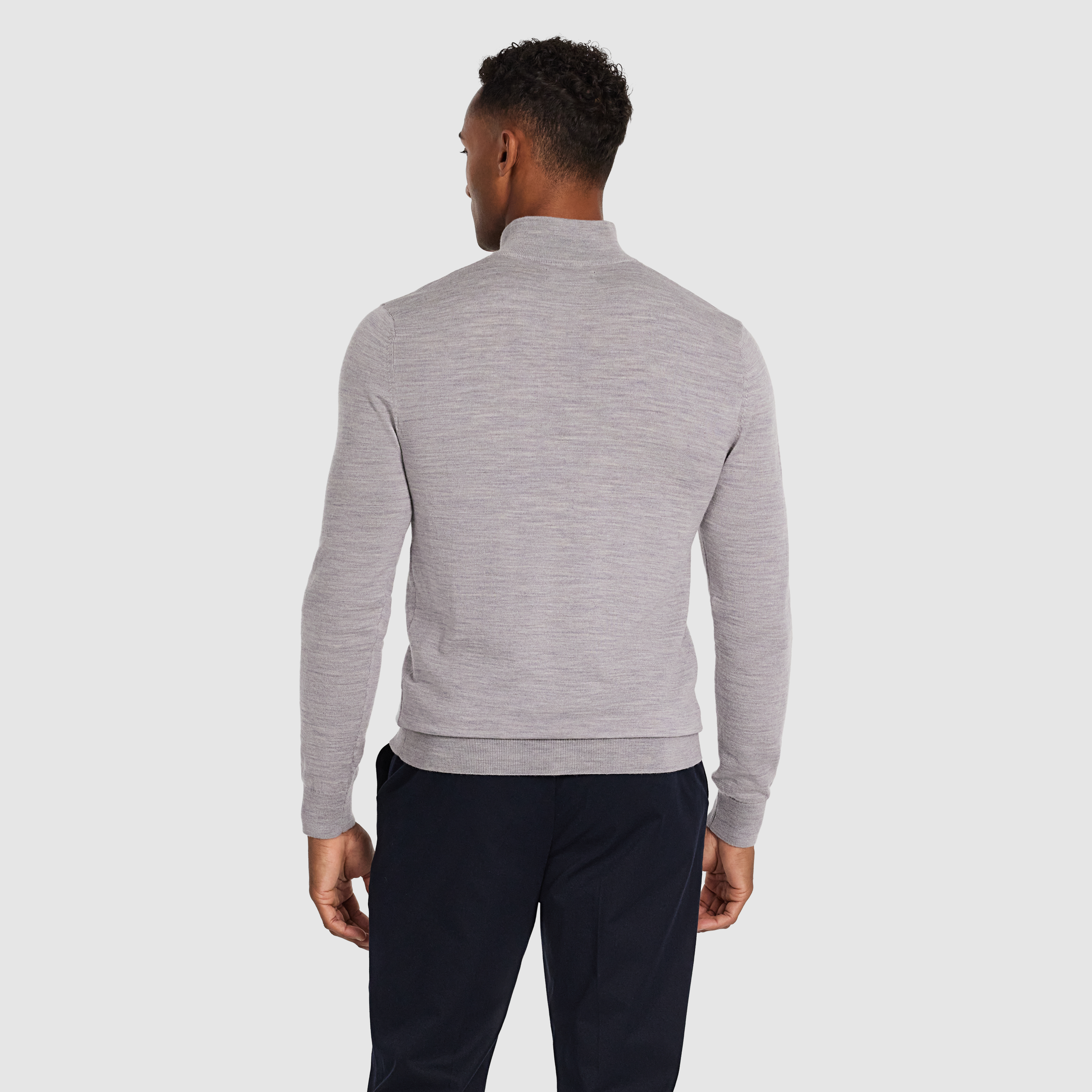 Silver Asher Merino Wool Zip Knit