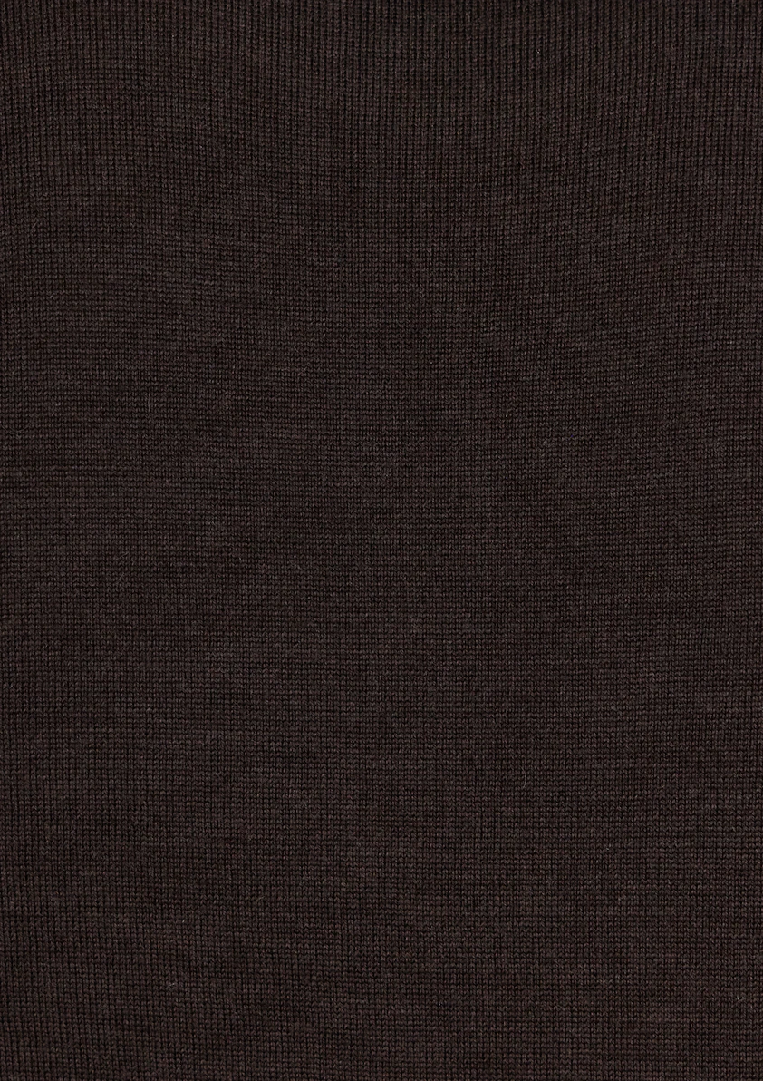 Chocolate Wesley Merino Wool Crew Knit