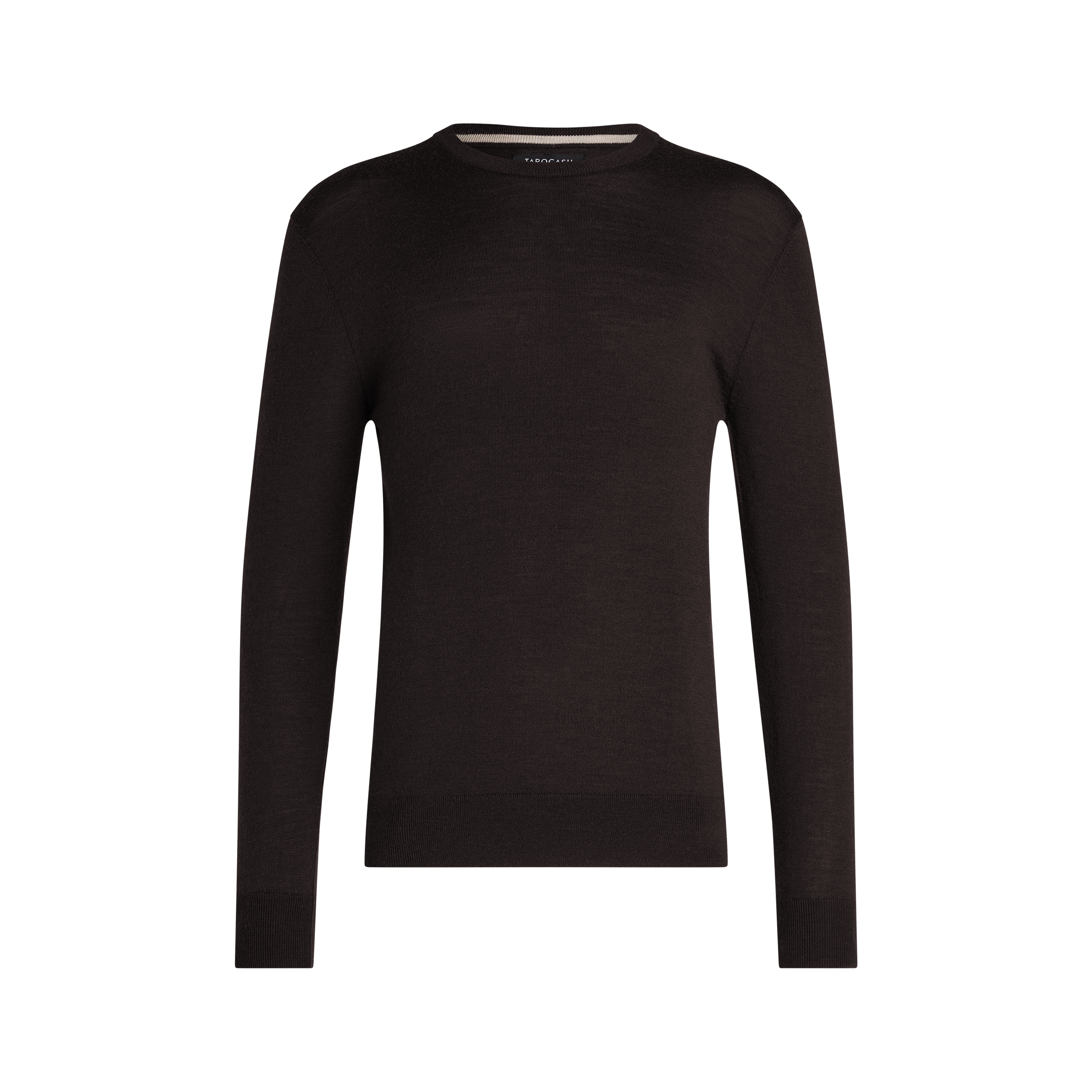 Chocolate Wesley Merino Wool Crew Knit