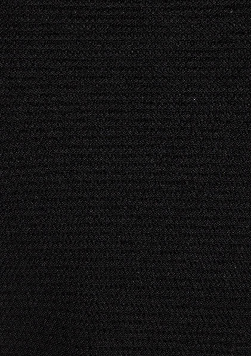 Black Cambridge Textured Crew Knit