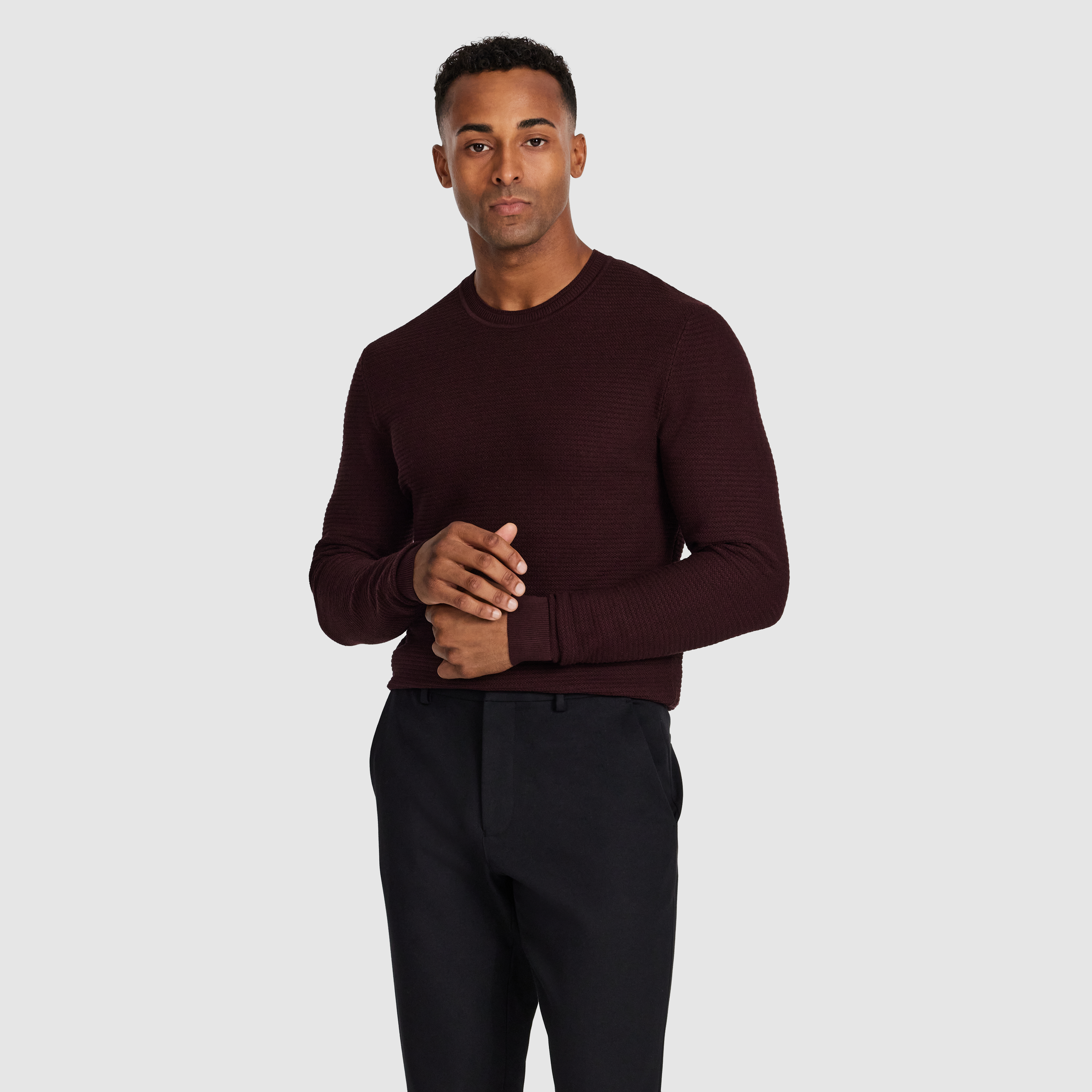 Cambridge Textured Crew Knit